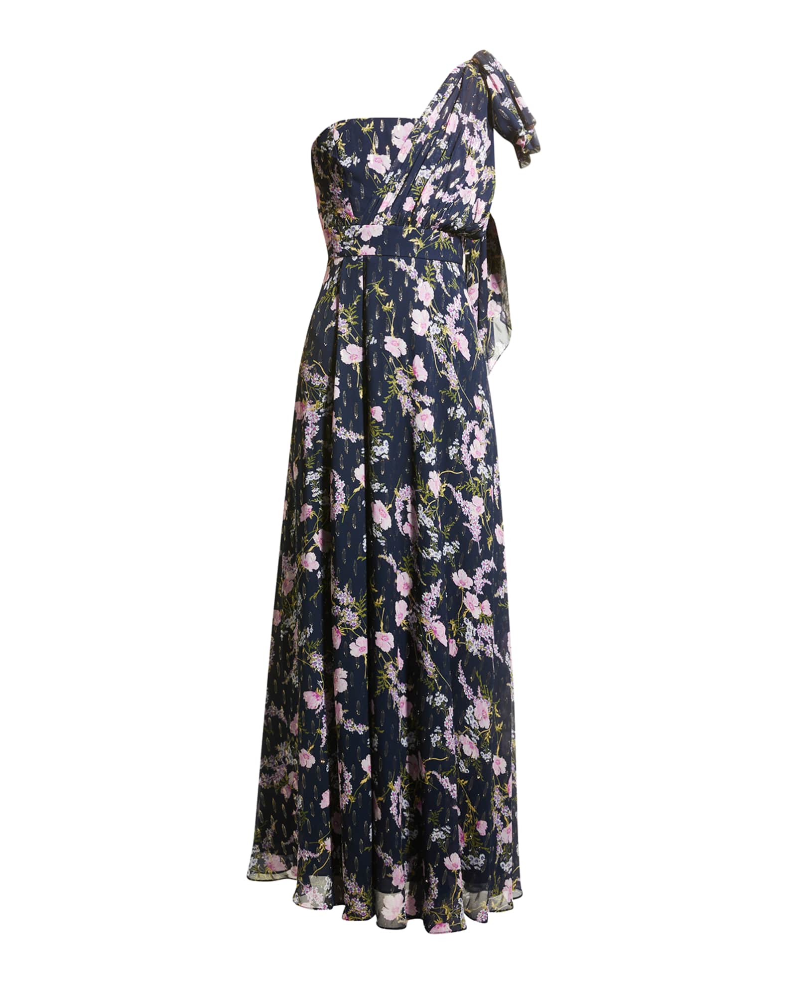 Shoshanna Caprina Floral One-Shoulder Maxi Dress | Neiman Marcus
