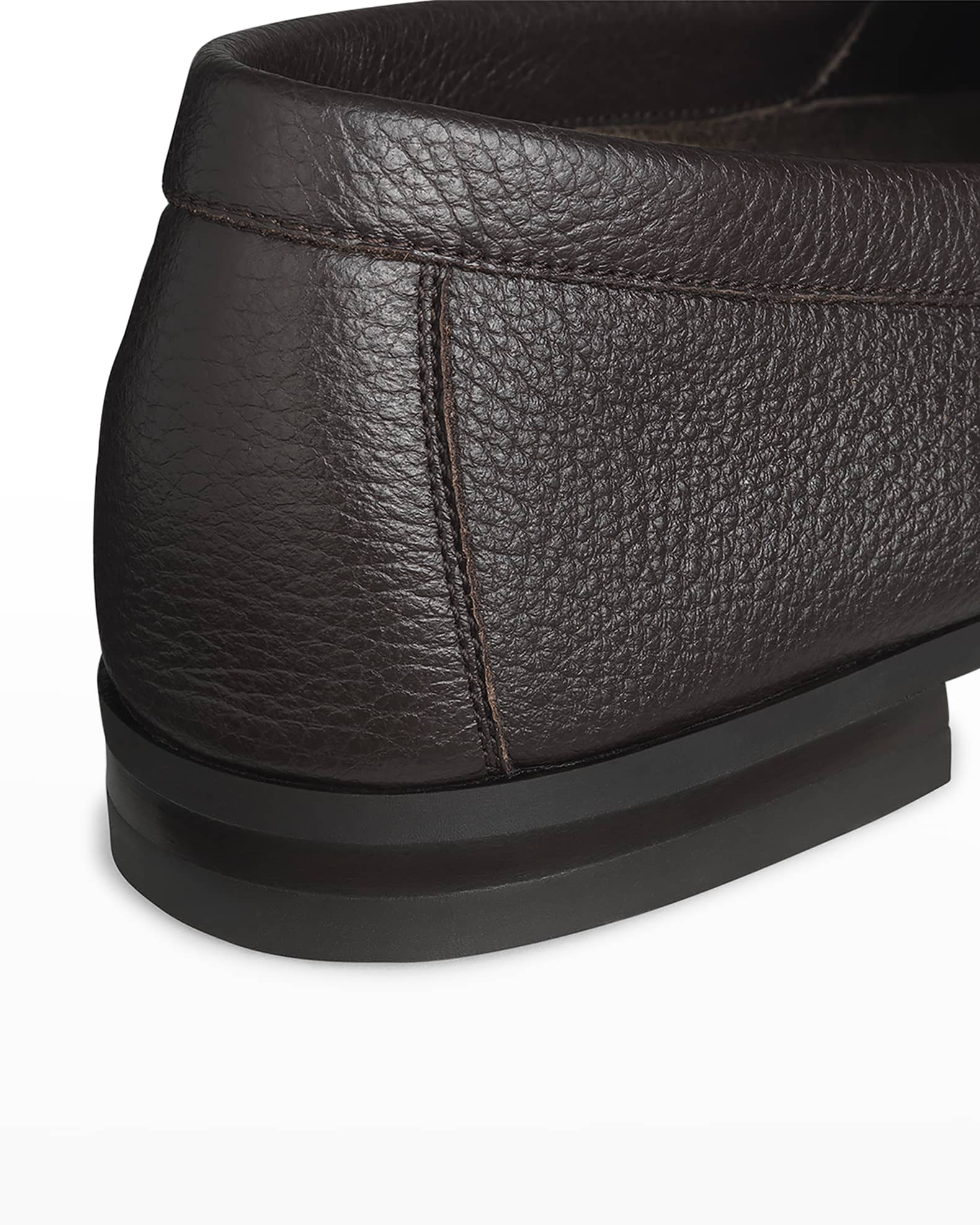 John Lobb Men's Thorne Soft Textured Leather Penny Loafers