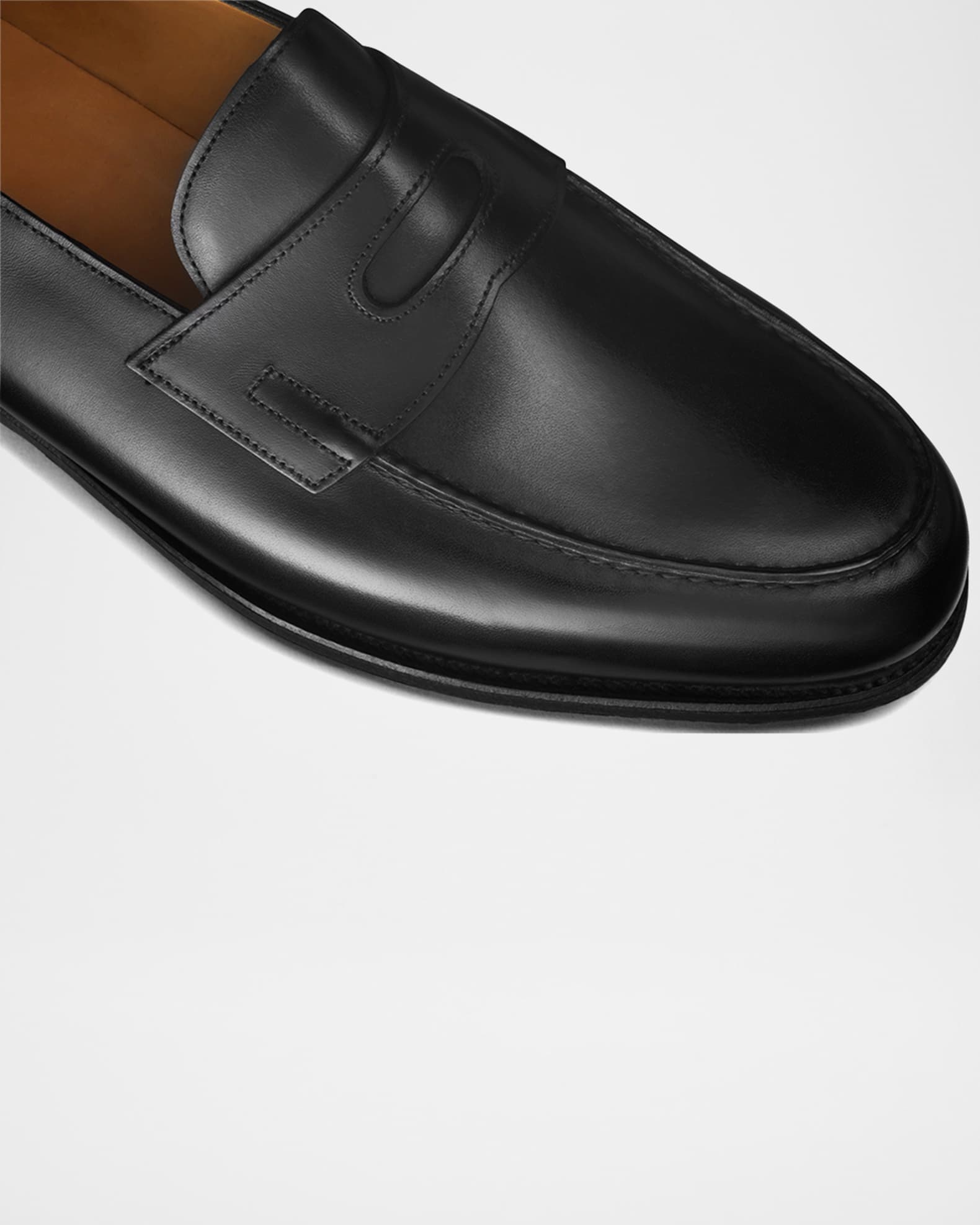 John Lobb Men's Iconic Leather Penny Loafers | Neiman Marcus