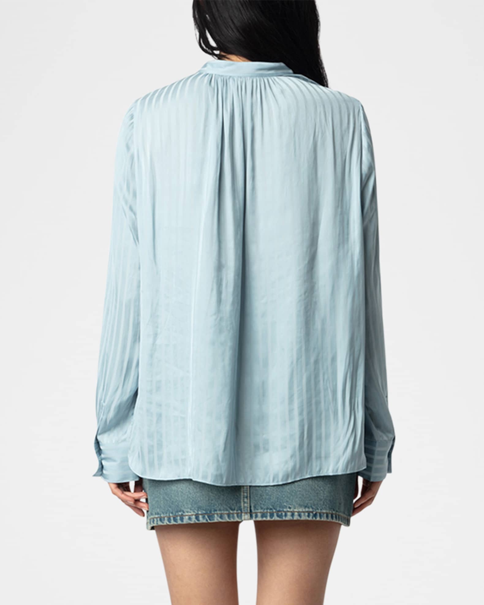 Zadig & Voltaire Tink Satin Tunic Top | Neiman Marcus