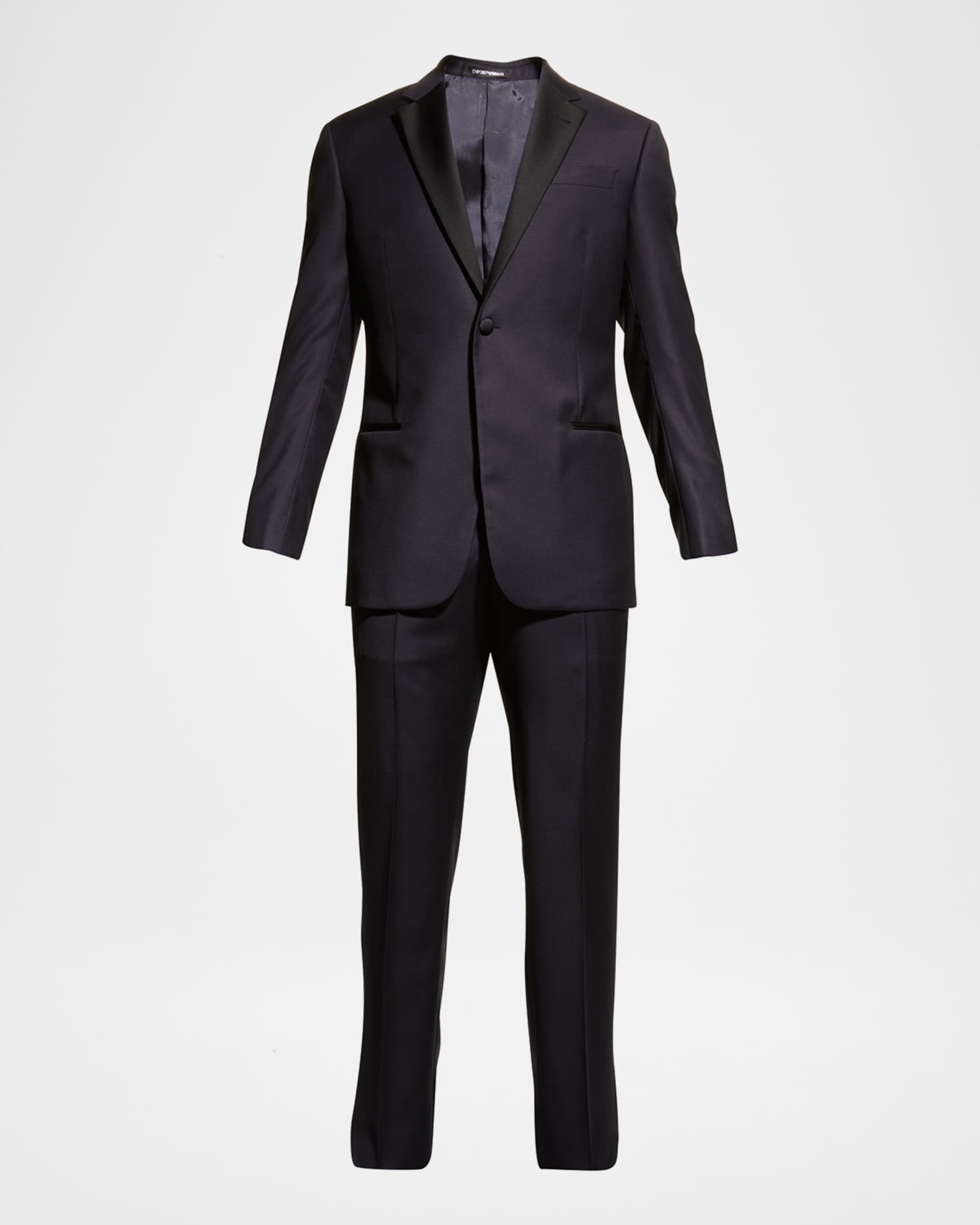 Men's Contrast Notch Lapel Two-Piece Tuxedo Suit  1