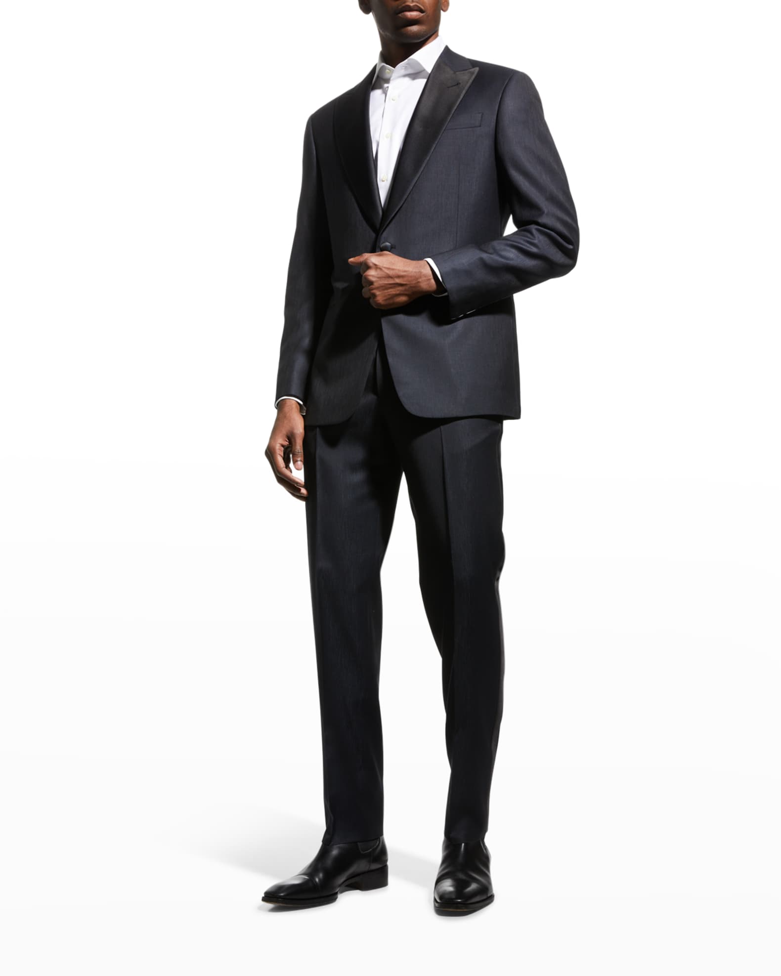 Giorgio Armani Men's Textured Tonal Tuxedo | Neiman Marcus