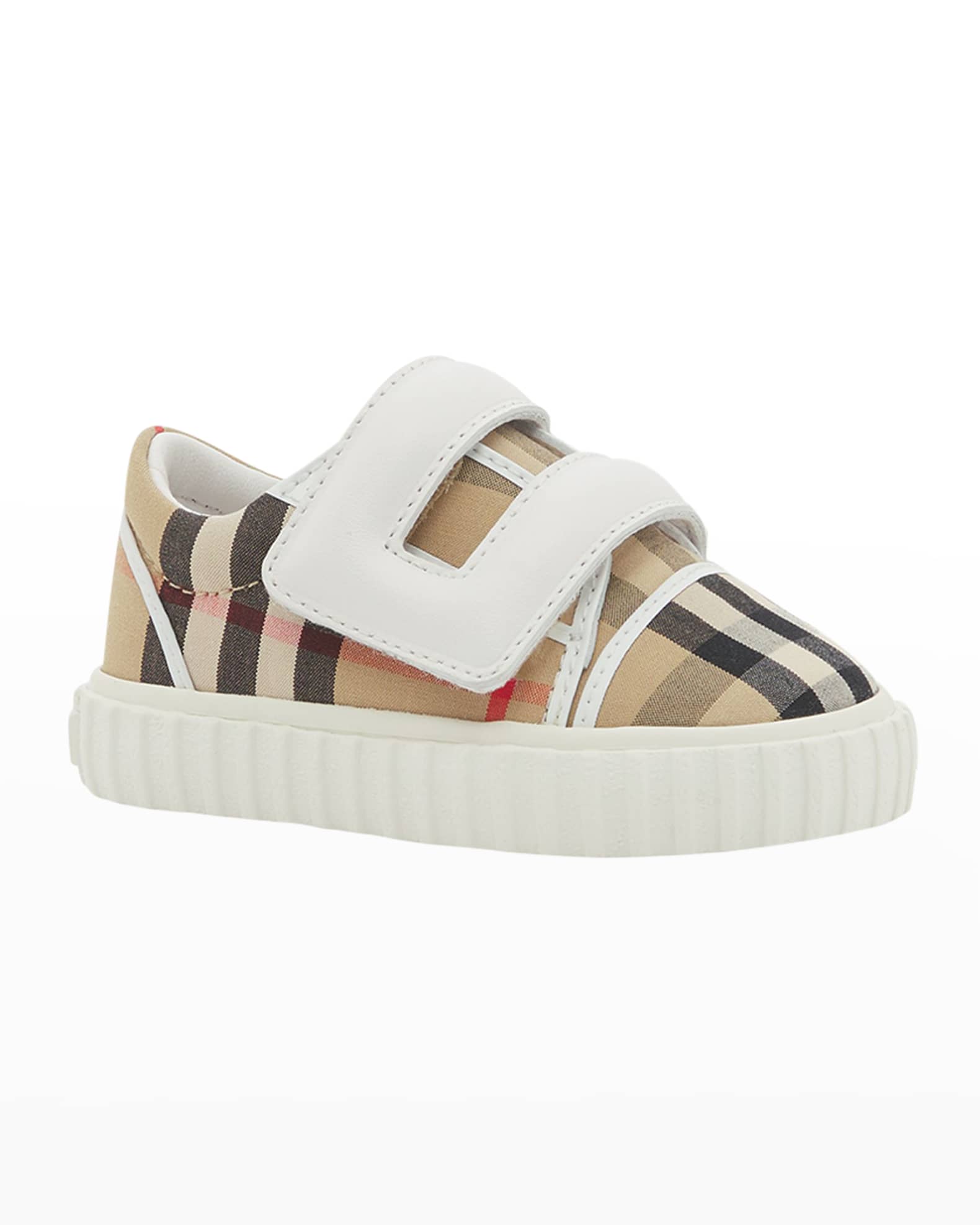 Vintage Check Slip On Sneakers in Beige - Burberry Kids