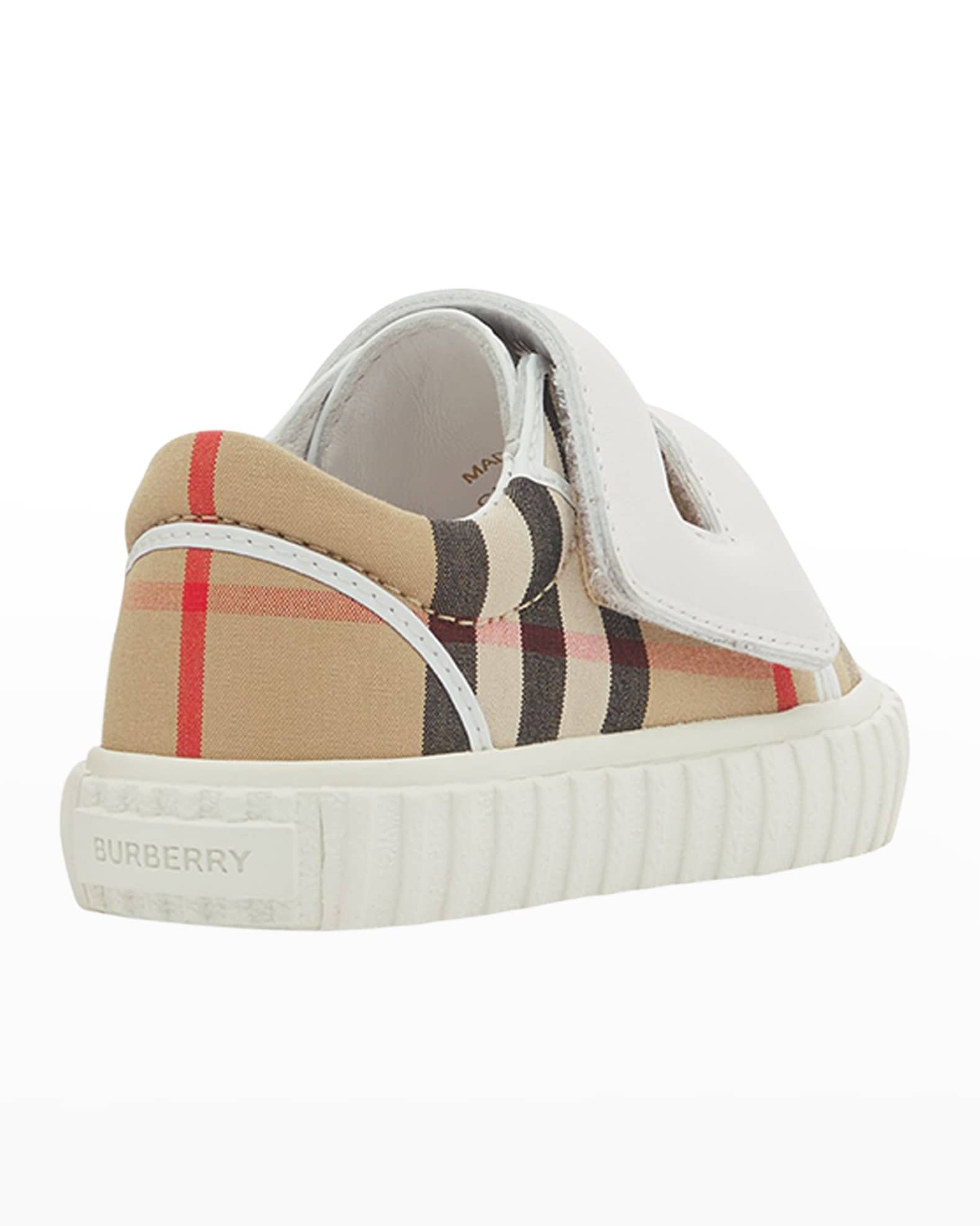 BURBERRY KIDS MARC CHECKED SNEAKERS