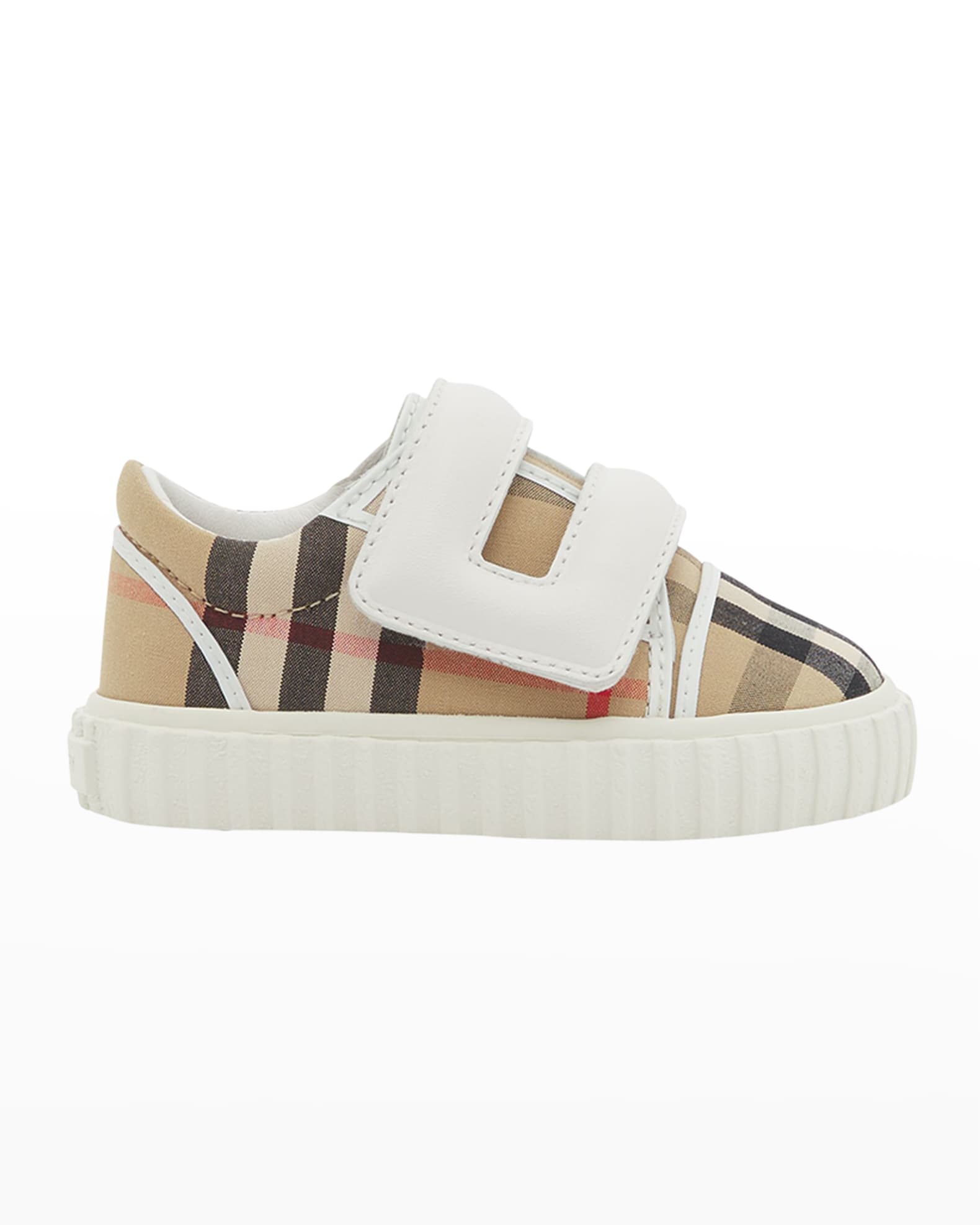 Burberry Kid's Mark Vintage Check Canvas Sneakers, Baby | Neiman Marcus