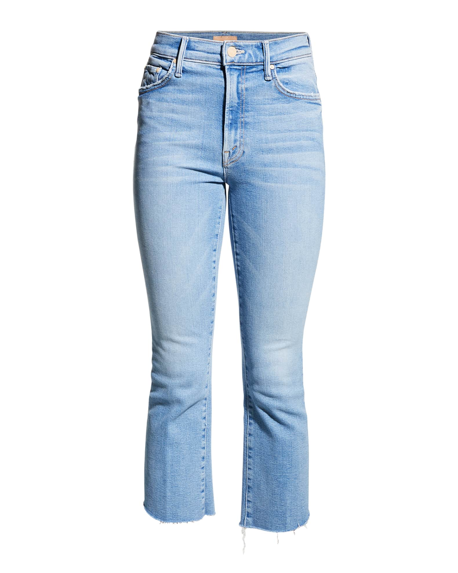 MOTHER The Insider Crop Step Fray Jeans | Neiman Marcus