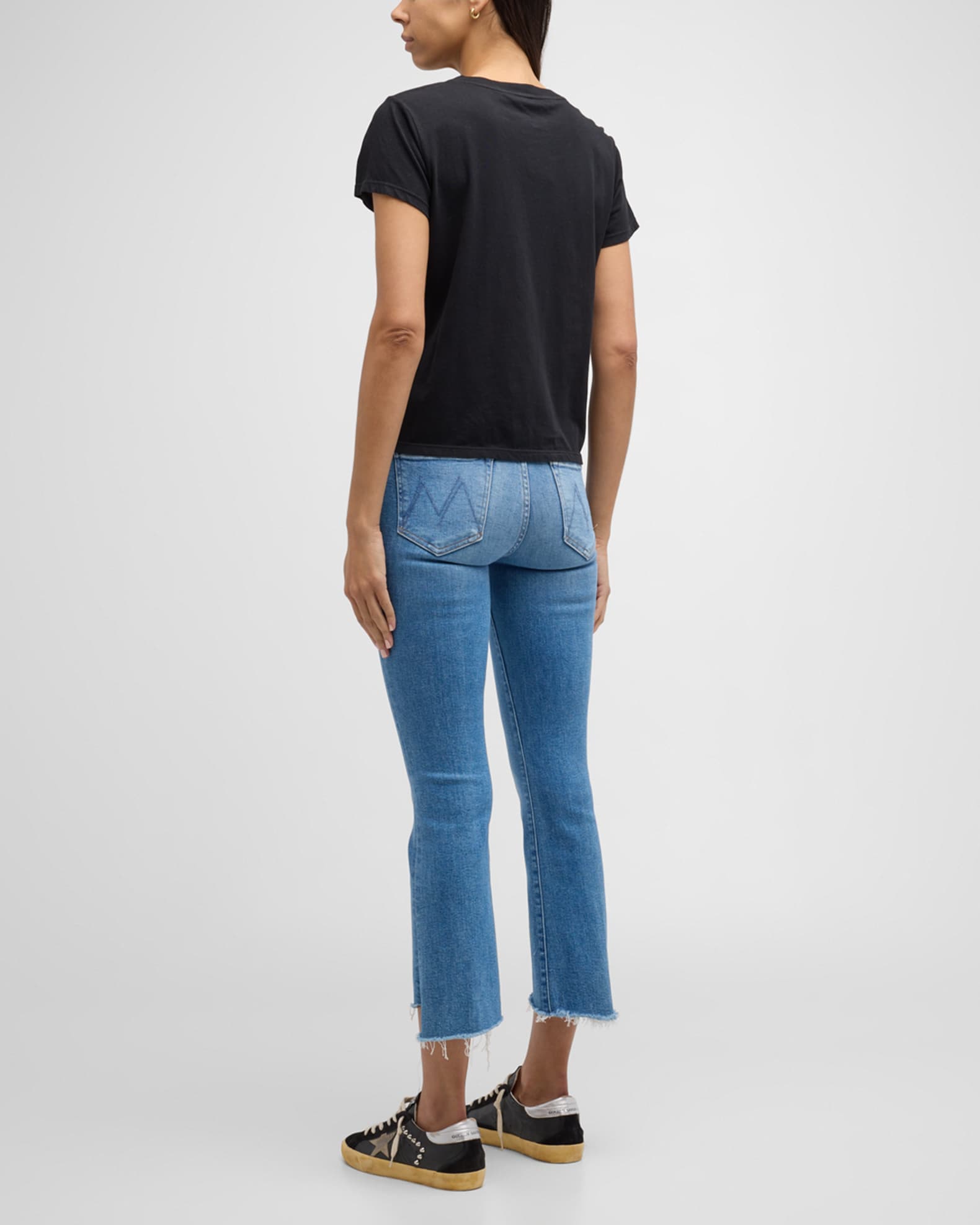 MOTHER The Insider Crop Step Fray Jeans | Neiman Marcus