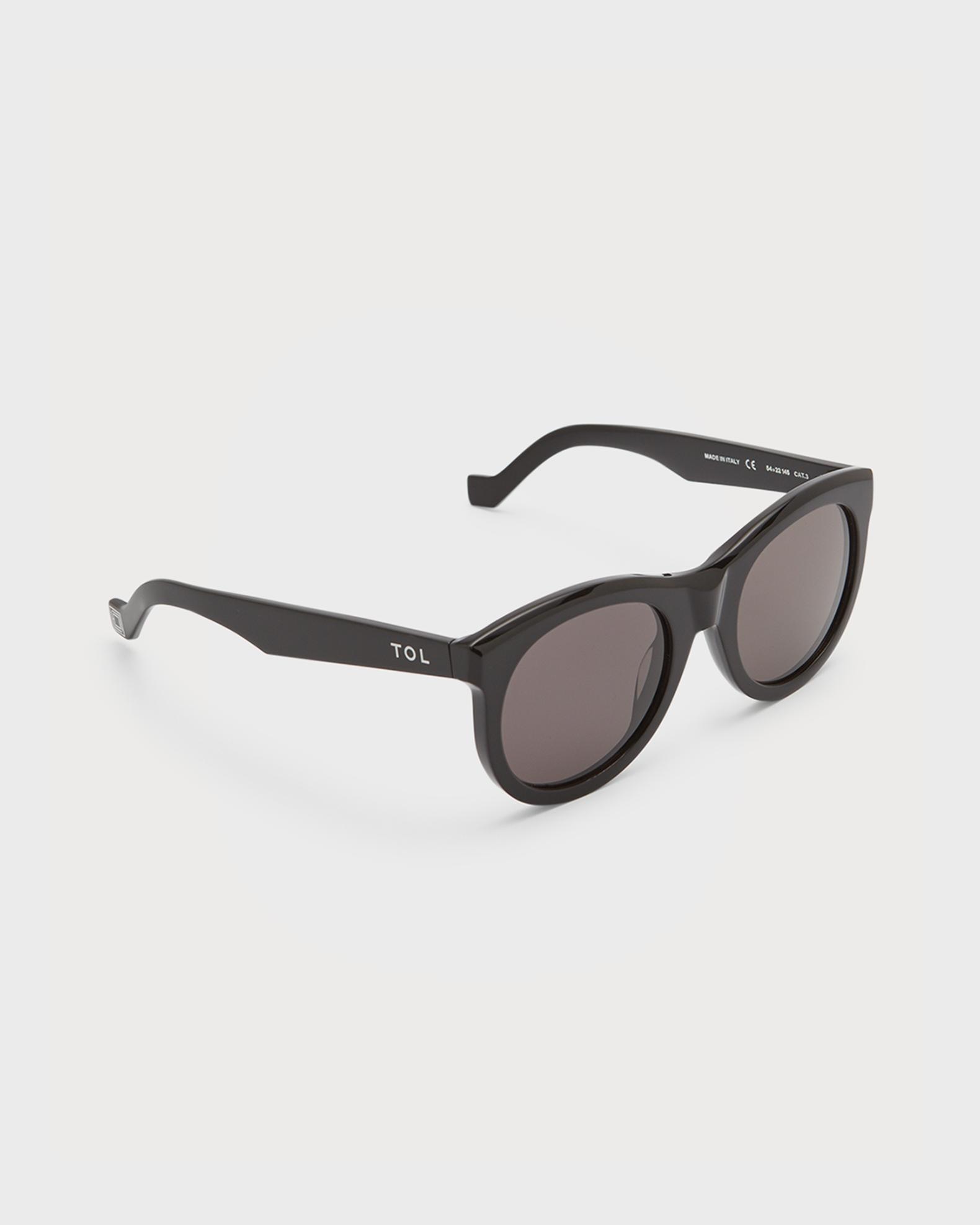 KAMPOS Econyl Round Black Sunglasses Made In Italy Rare TOL Eyewear Incognito Round Acetate Sunglasses | Neiman Marcus main image 4