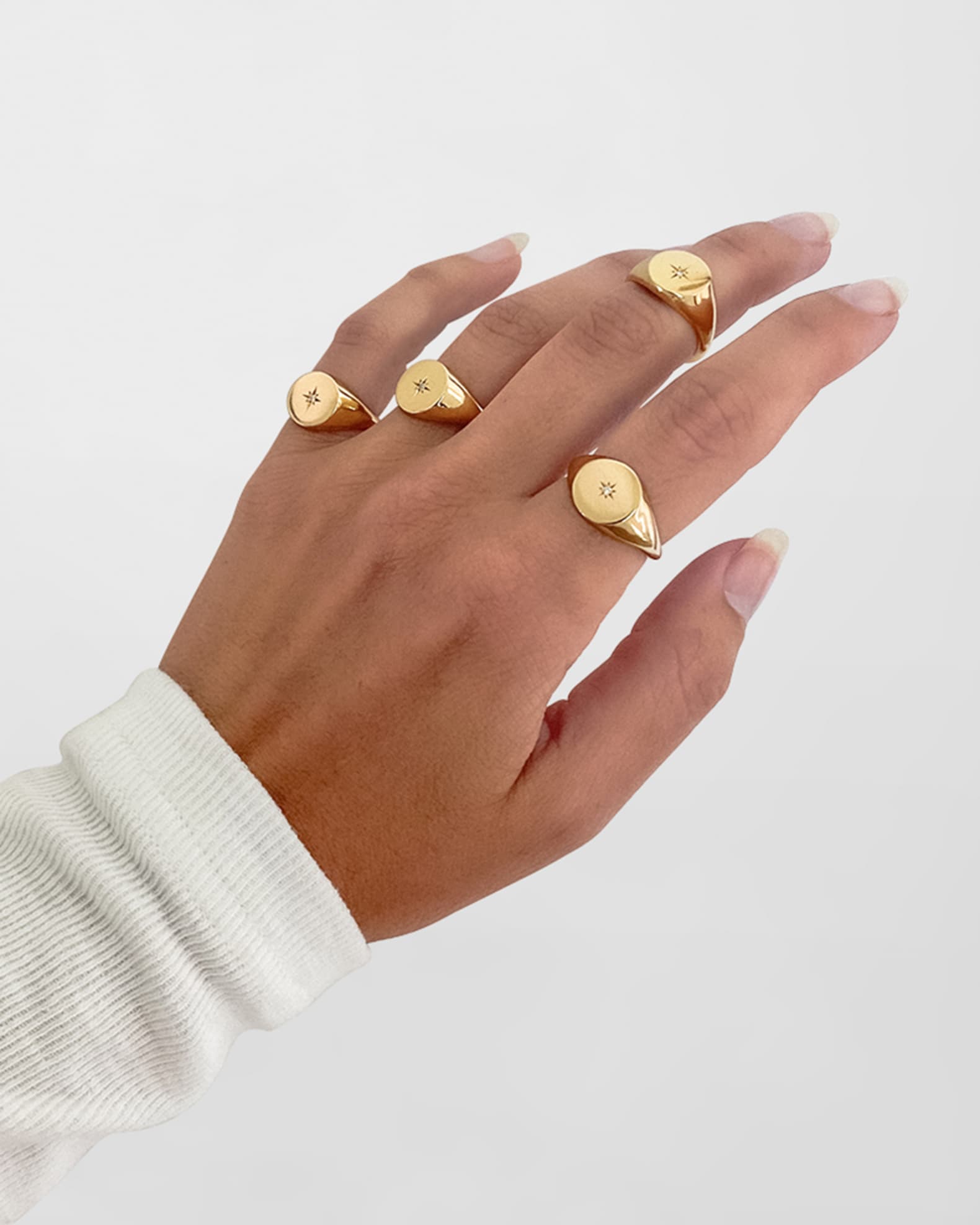 Alana 14K Gold Pinky Signet Ring 1
