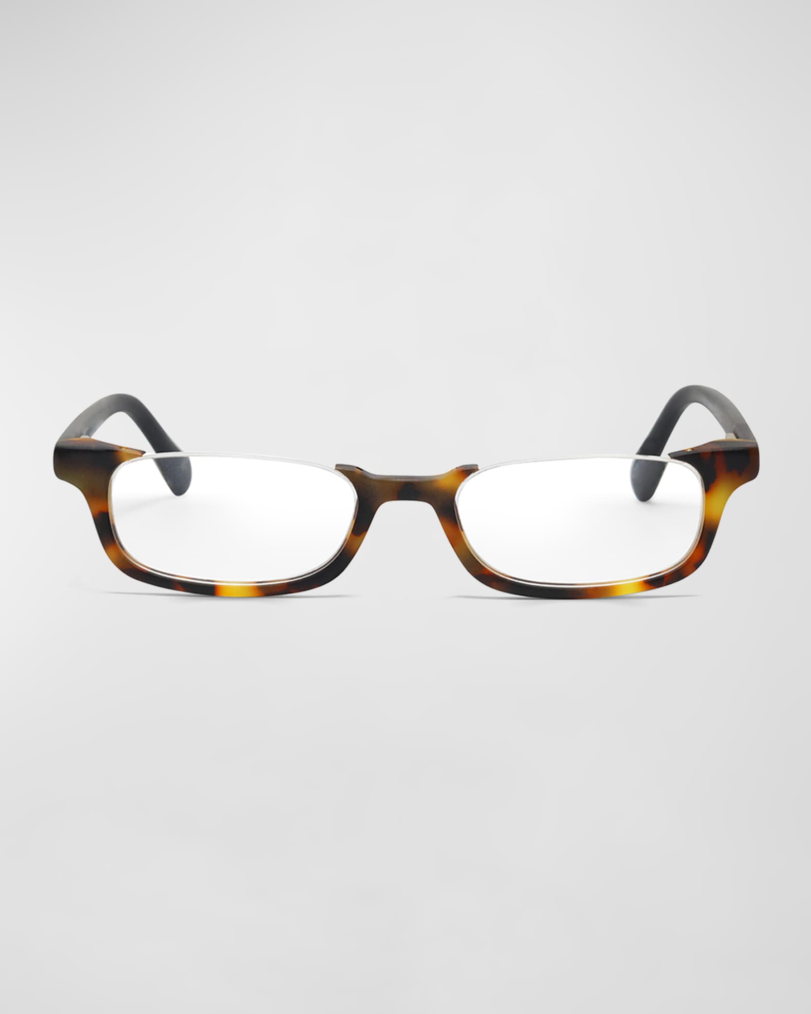 What Inheritance Semi-Rimless Rectangle Acetate Reader Glasses 1