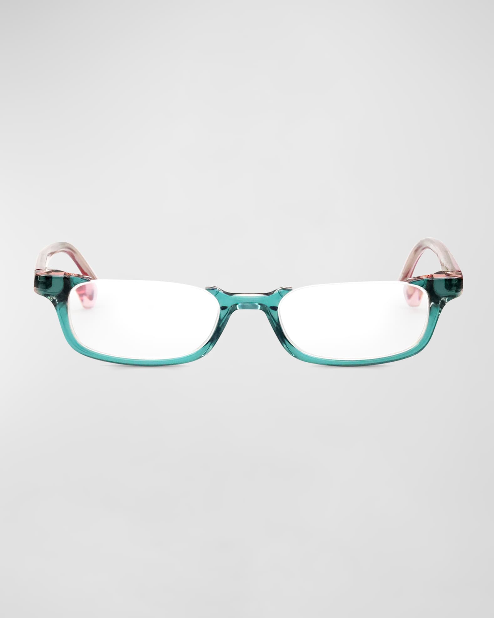 What Inheritance Semi-Rimless Rectangle Acetate Reader Glasses 1
