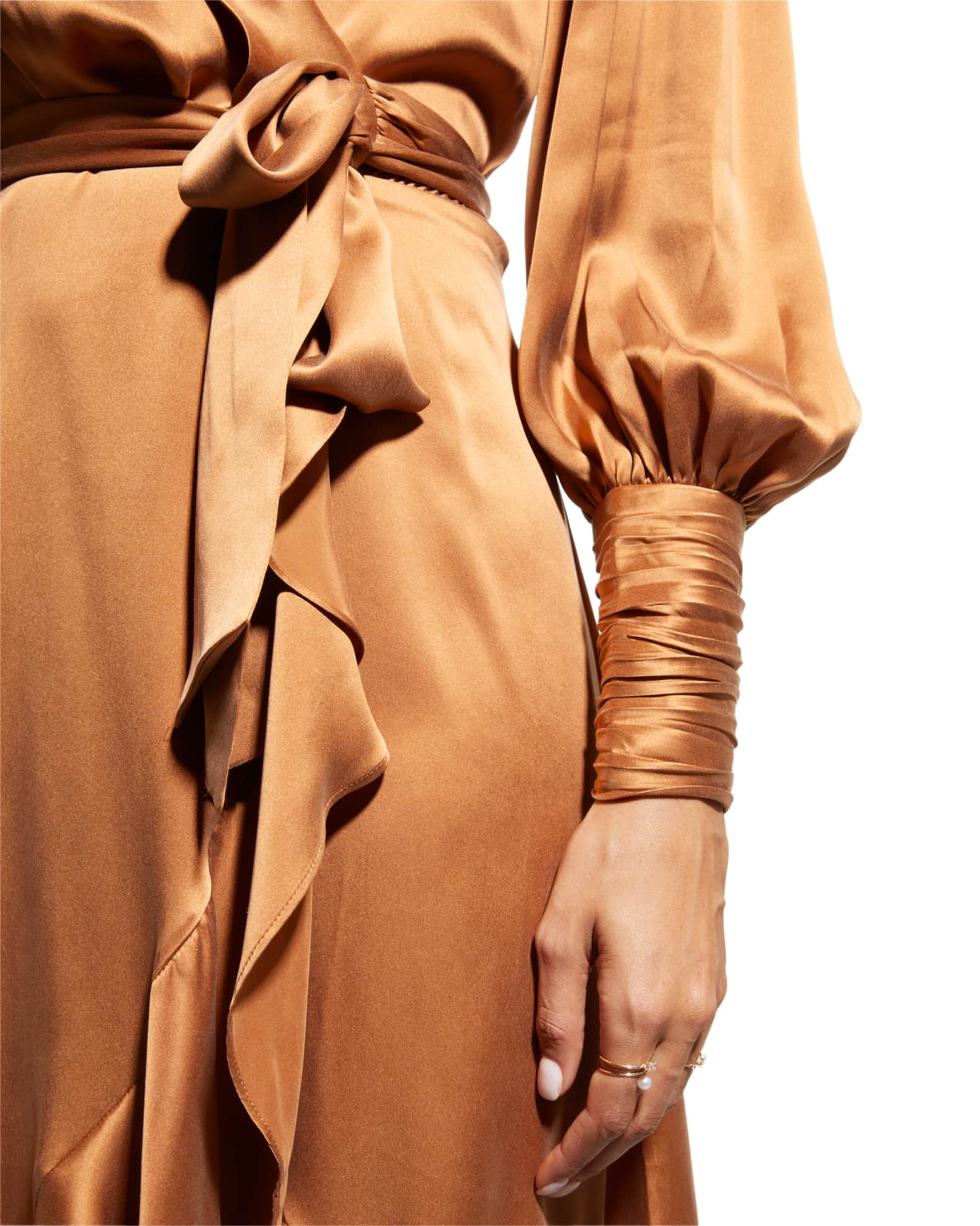 Zimmermann blouson sleeve midi dress hotsell