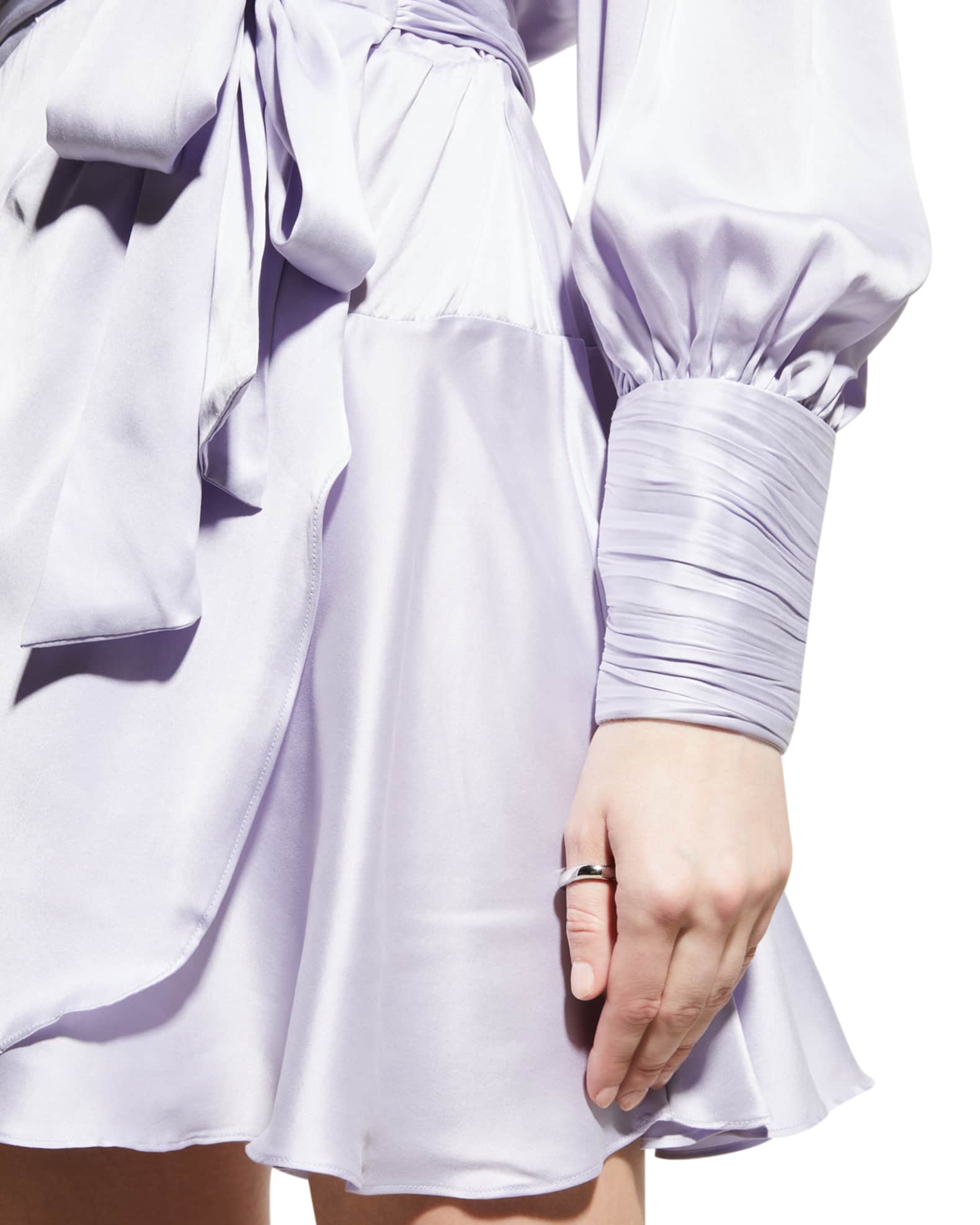 Zimmermann Silk Wrap Mini Dress | Neiman Marcus