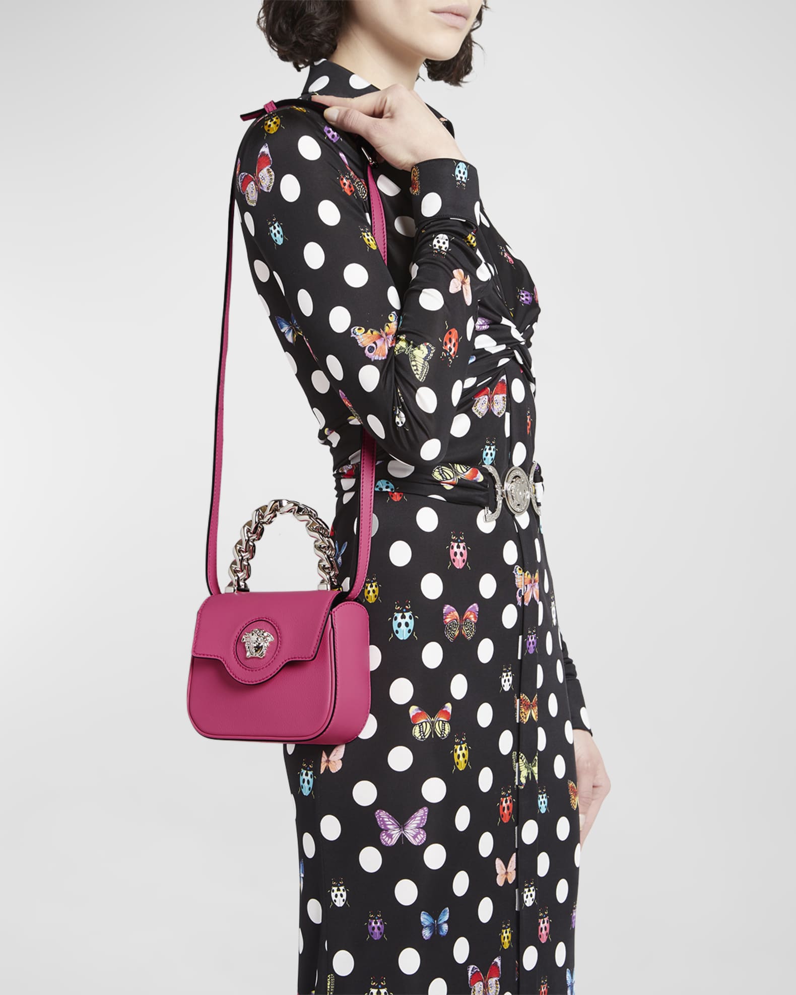 Versace La Medusa Chain Crossbody Bag Neiman Marcus