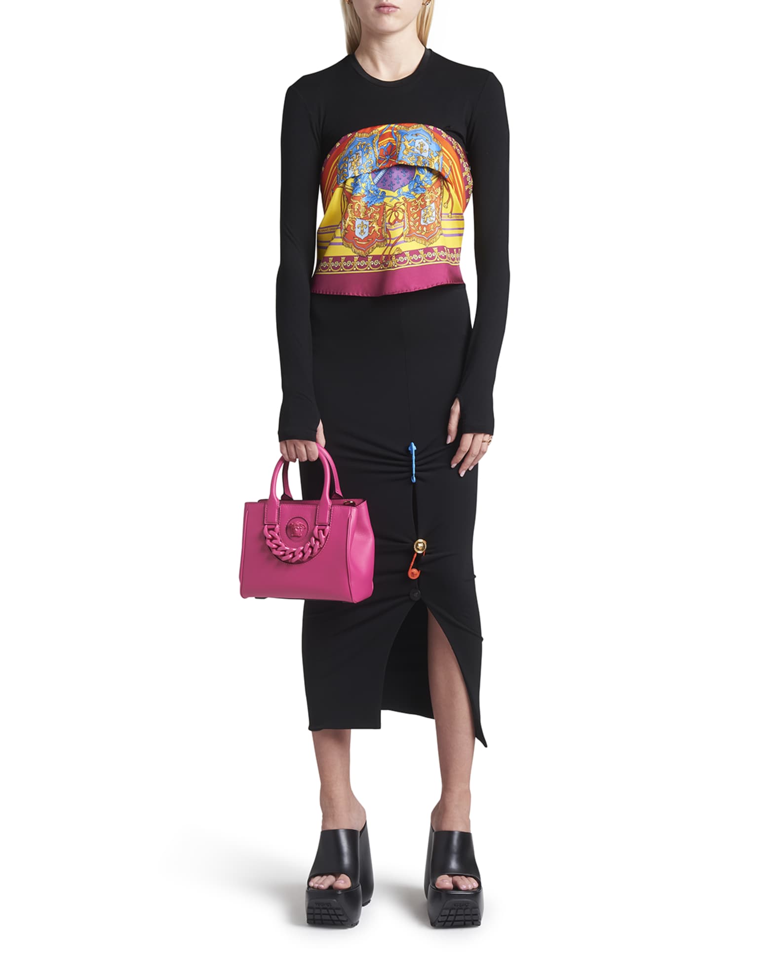 Versace La Medusa Small Chain Tote Bag | Neiman Marcus