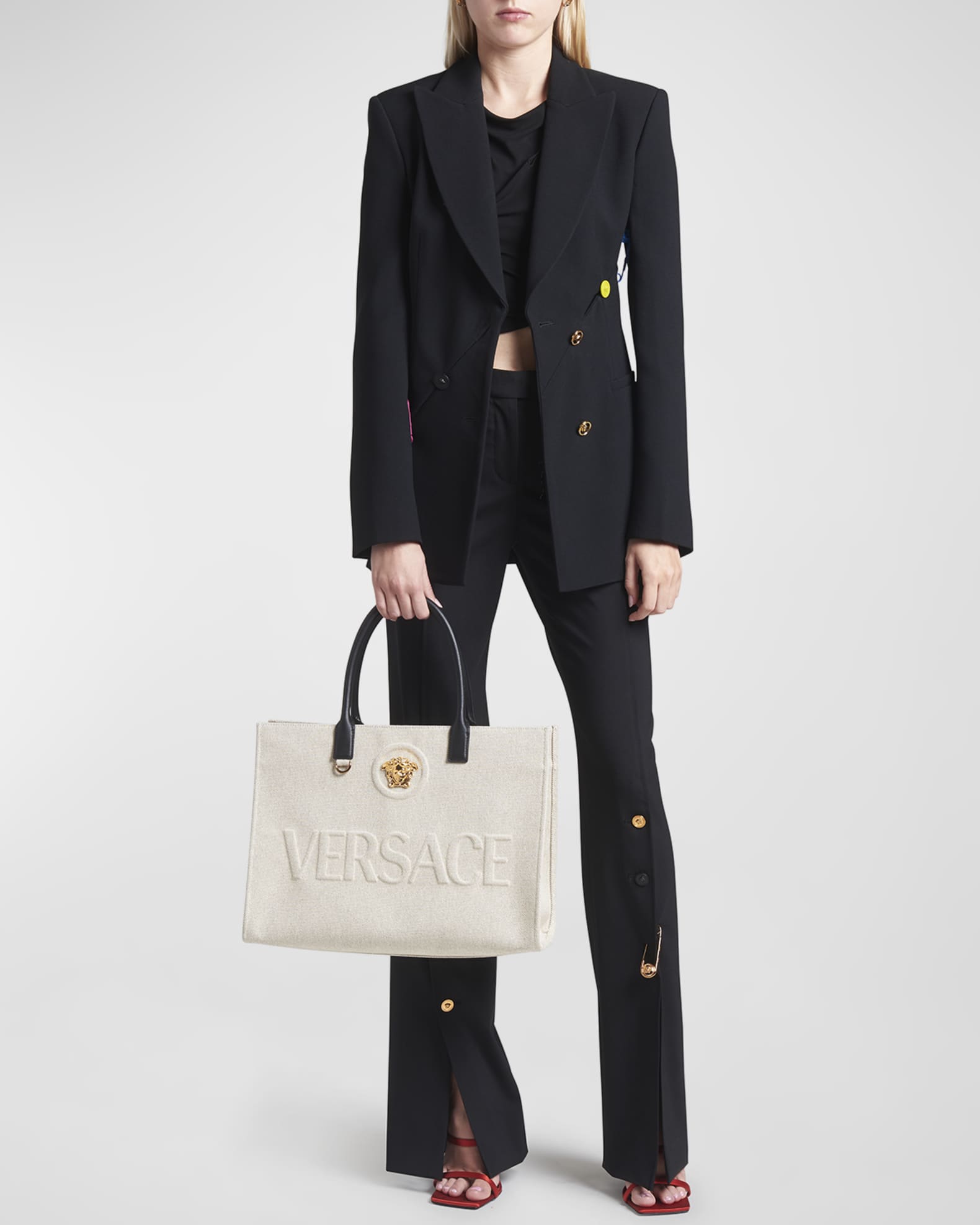 Versace Medusa Coated Canvas Tote - ShopStyle