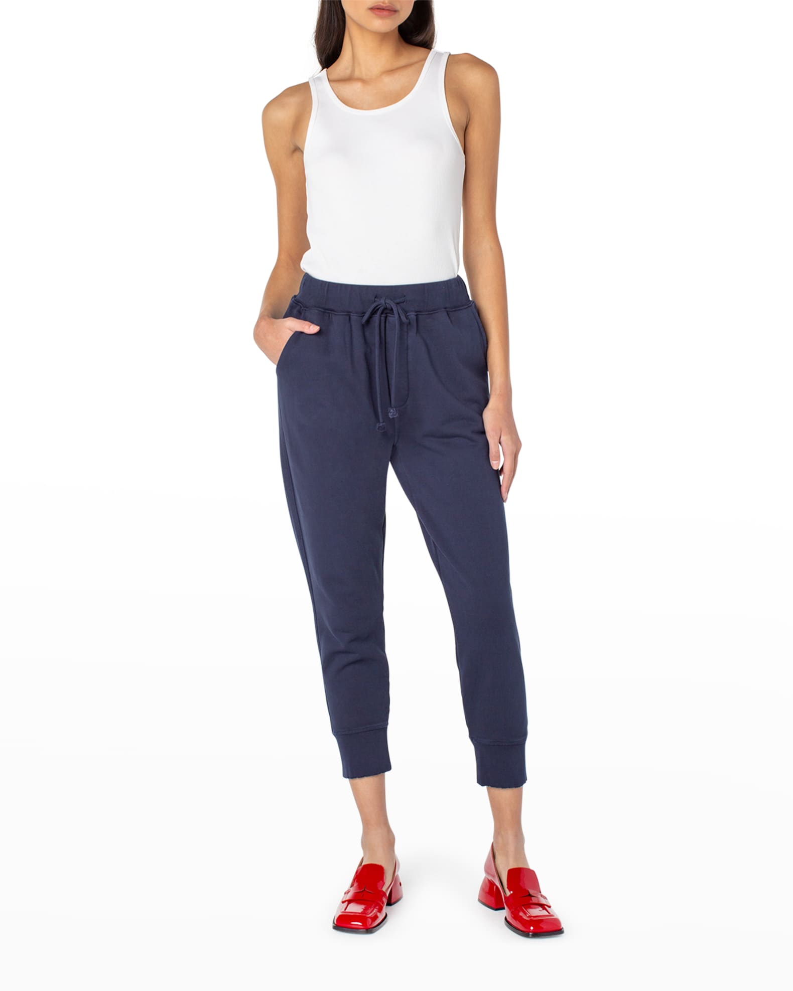 Serra by Joie Rucker Crop Rib Jogger Pants BCI Cotton