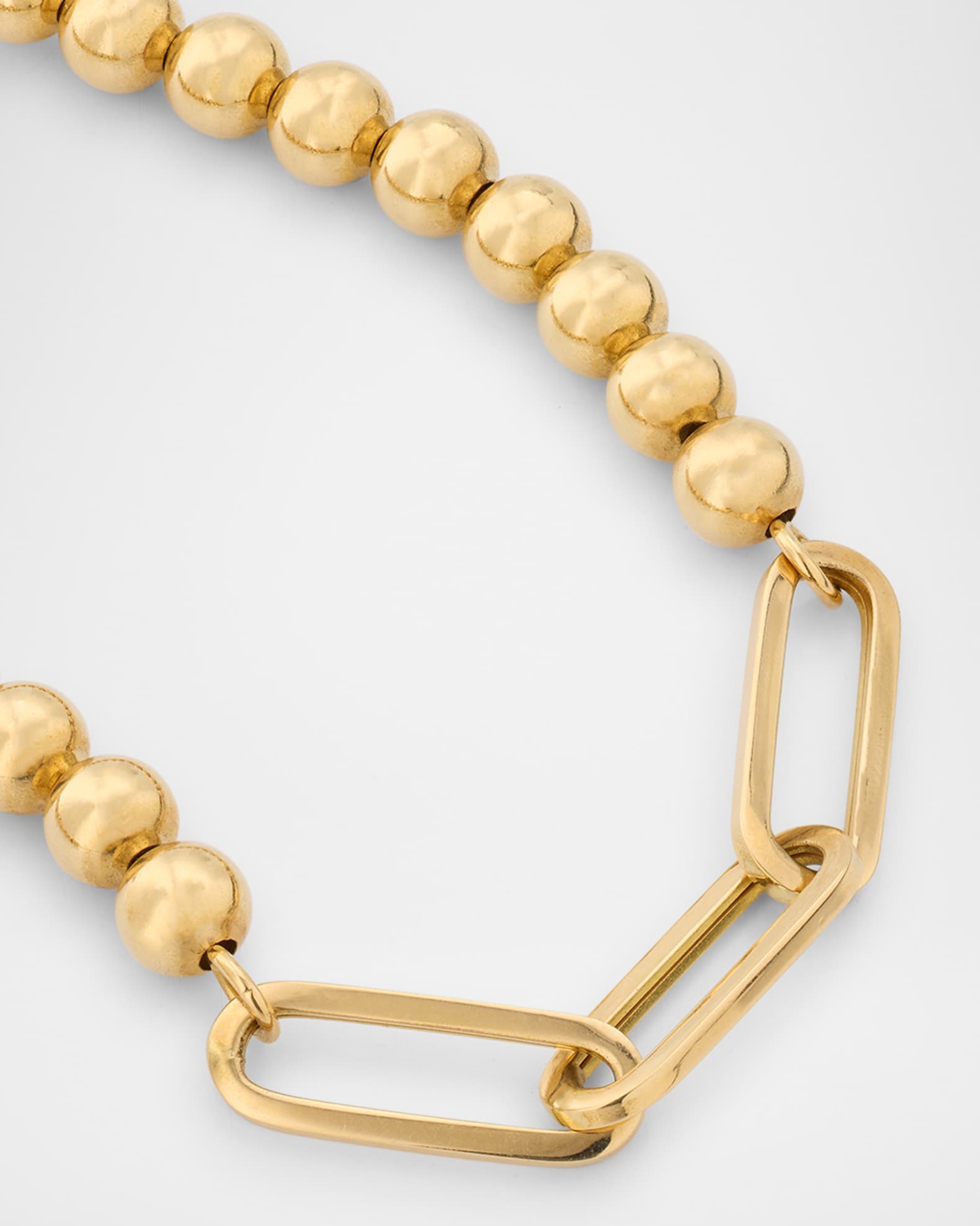 Fern Freeman Jewelry Yellow Gold Ball Chain and Triple Paper Clip