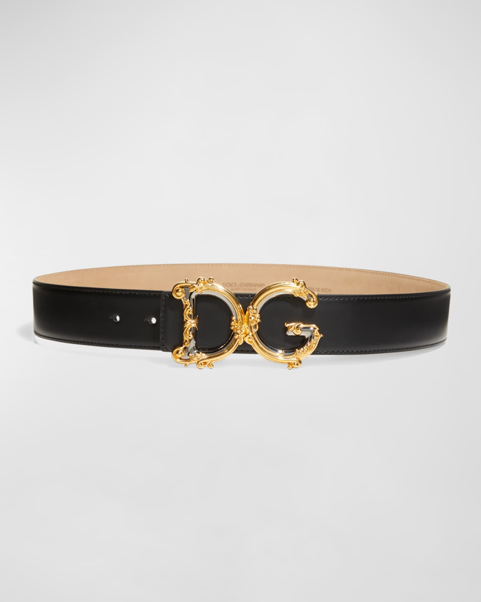 激安通販 Leather Calf 40mm Barocco DG Dolce&Gabbana Belt Marcus Neiman | 小物