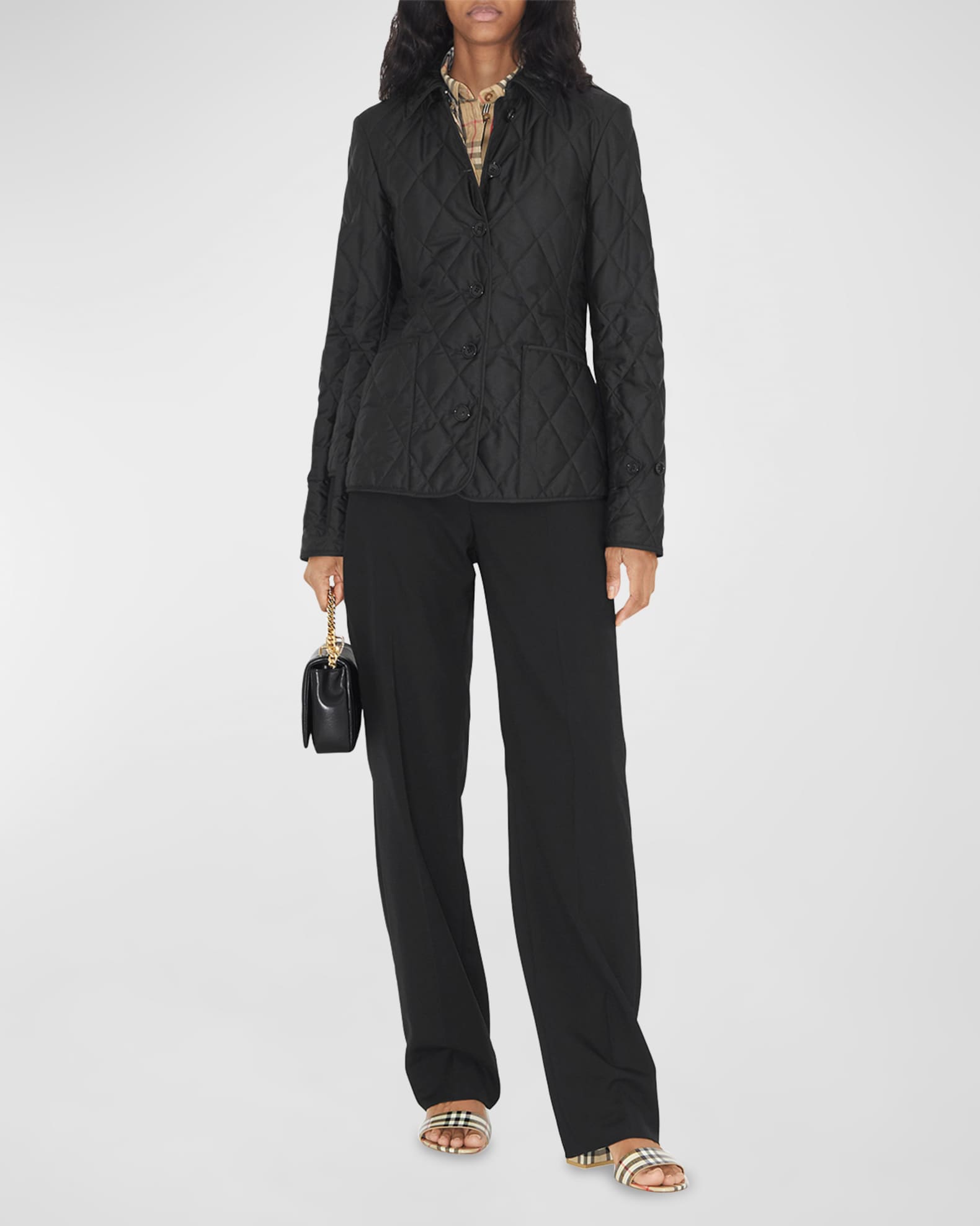 Burberry womens quilted jacket on sale