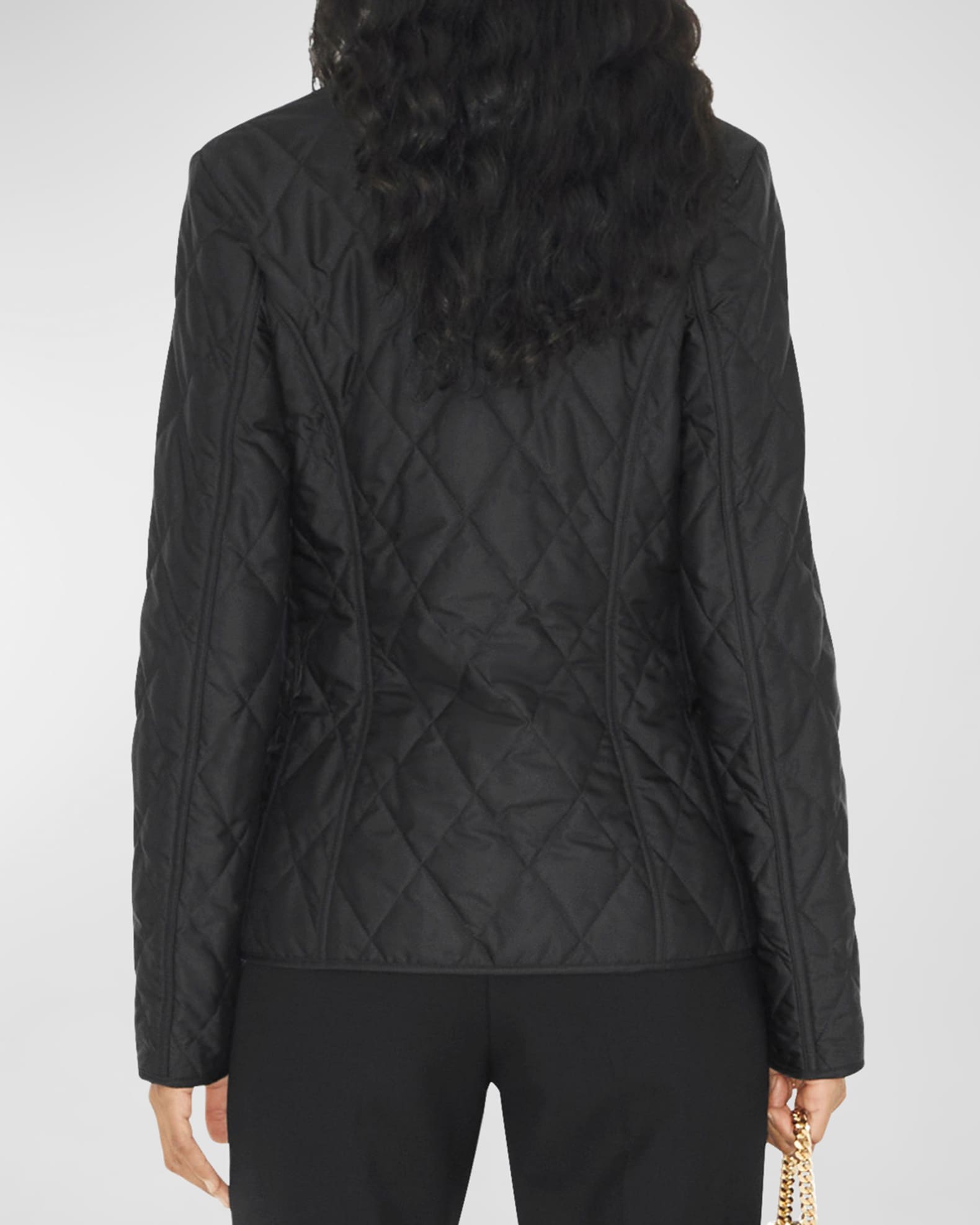 Burberry Black Quilted Coat