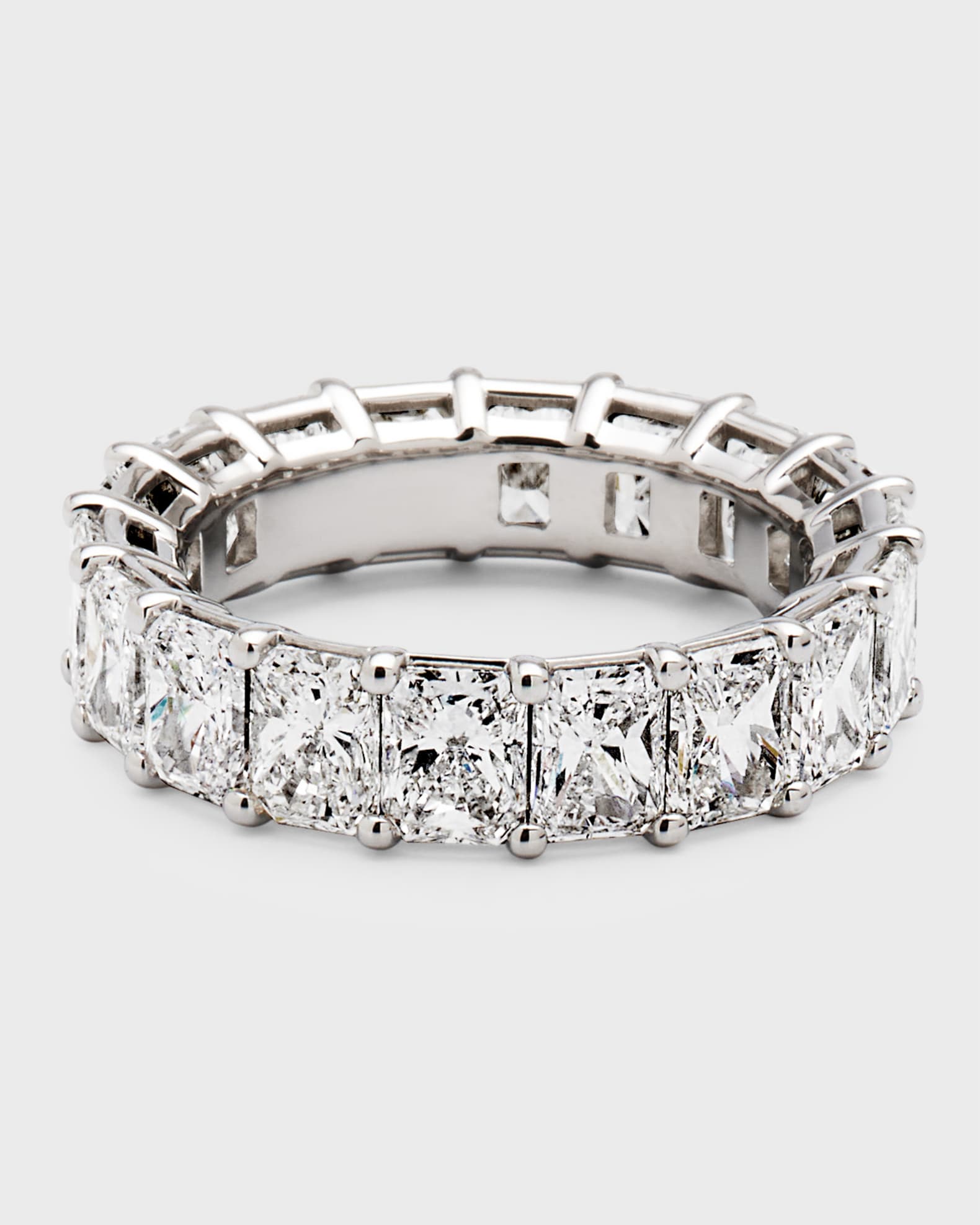 Platinum Radiant FG/VS Diamond Eternity Band, Size 6, 7.38tcw 0