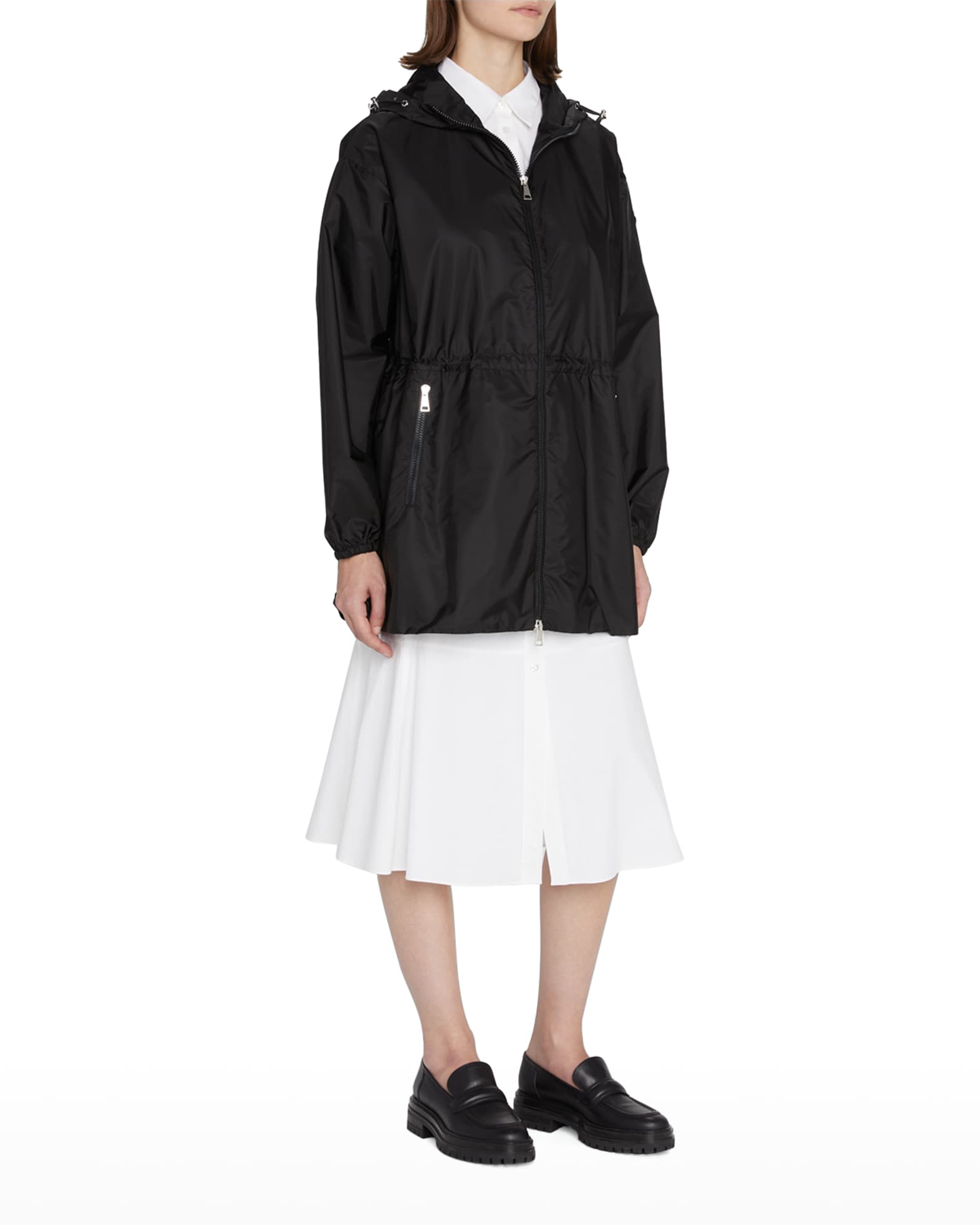 Moncler Wete Cinched Raincoat | Neiman Marcus