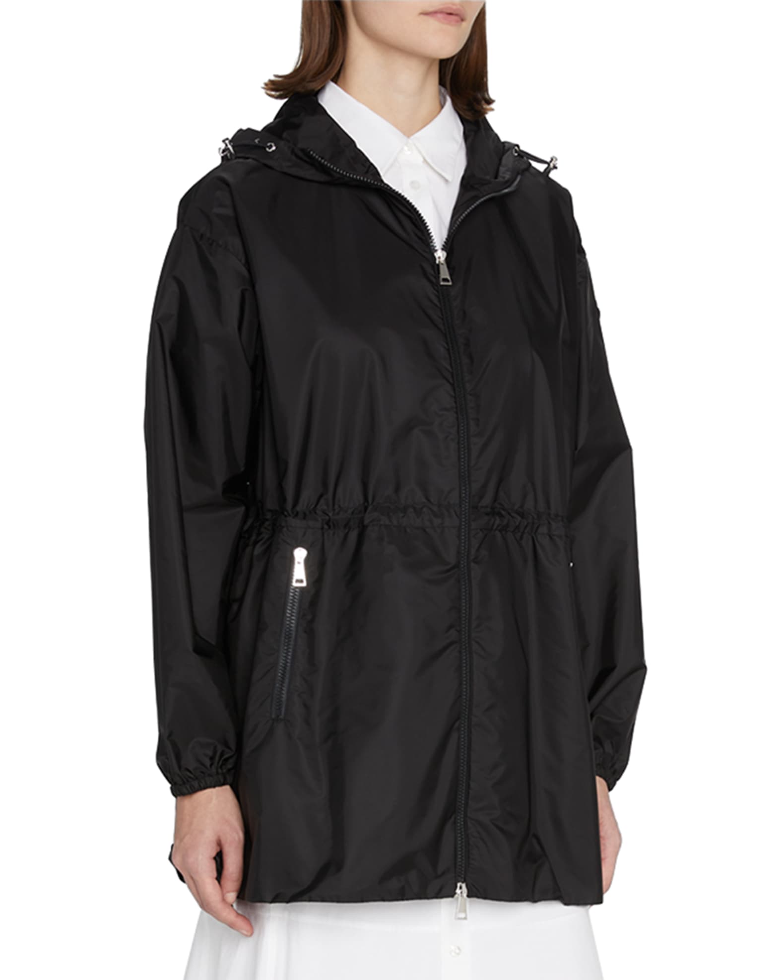 Moncler Wete Cinched Raincoat | Neiman Marcus