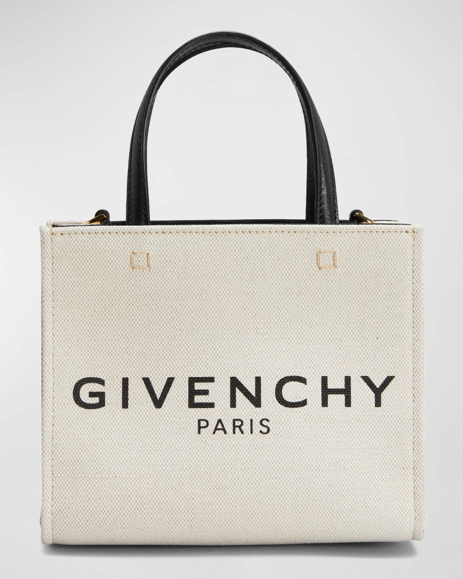 Givenchy Medium G Tote Shopping Bag In 4G Coated Canvas Black in