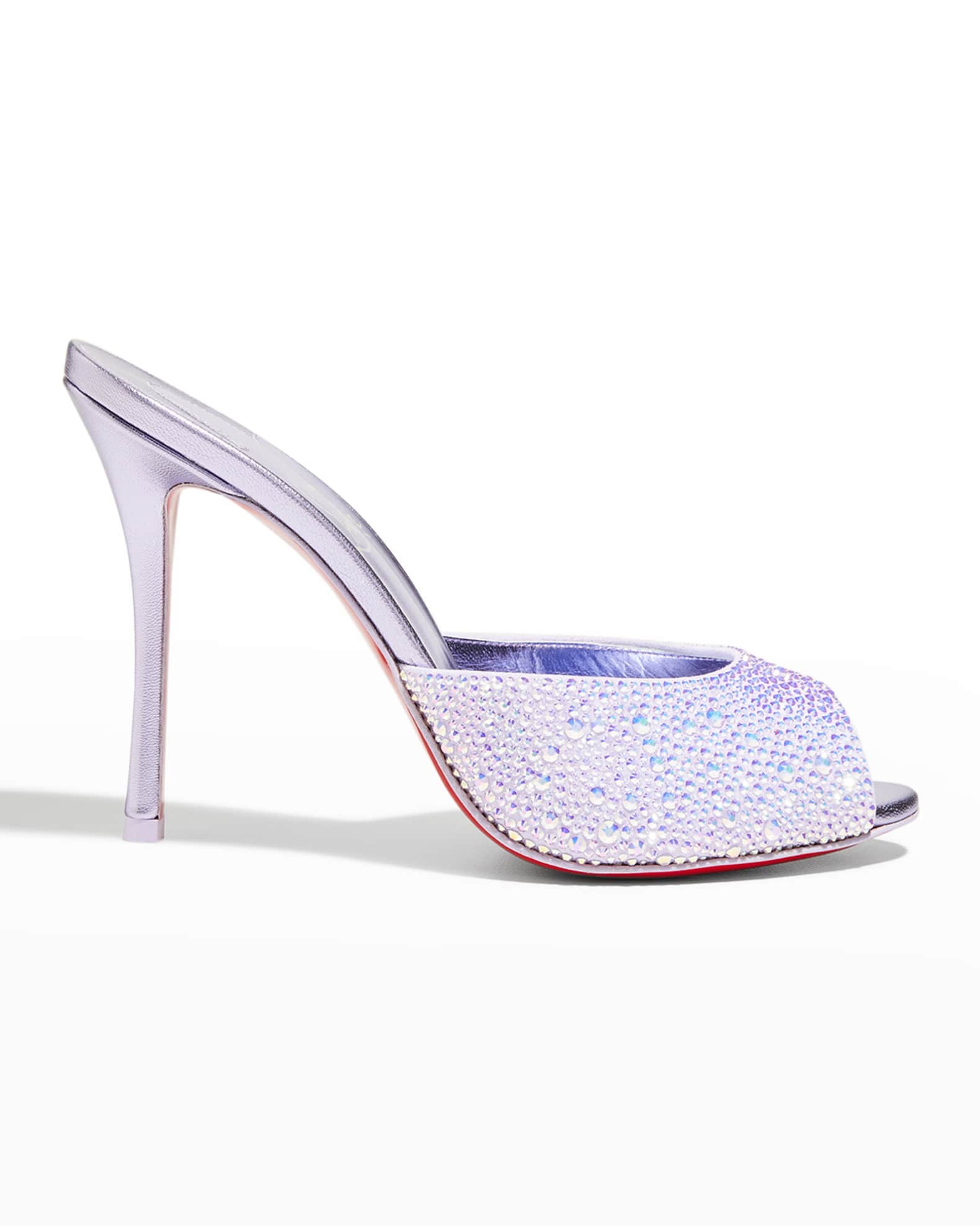 Christian Louboutin Me Dolly Strass Red Sole Slide Sandals | Neiman Marcus