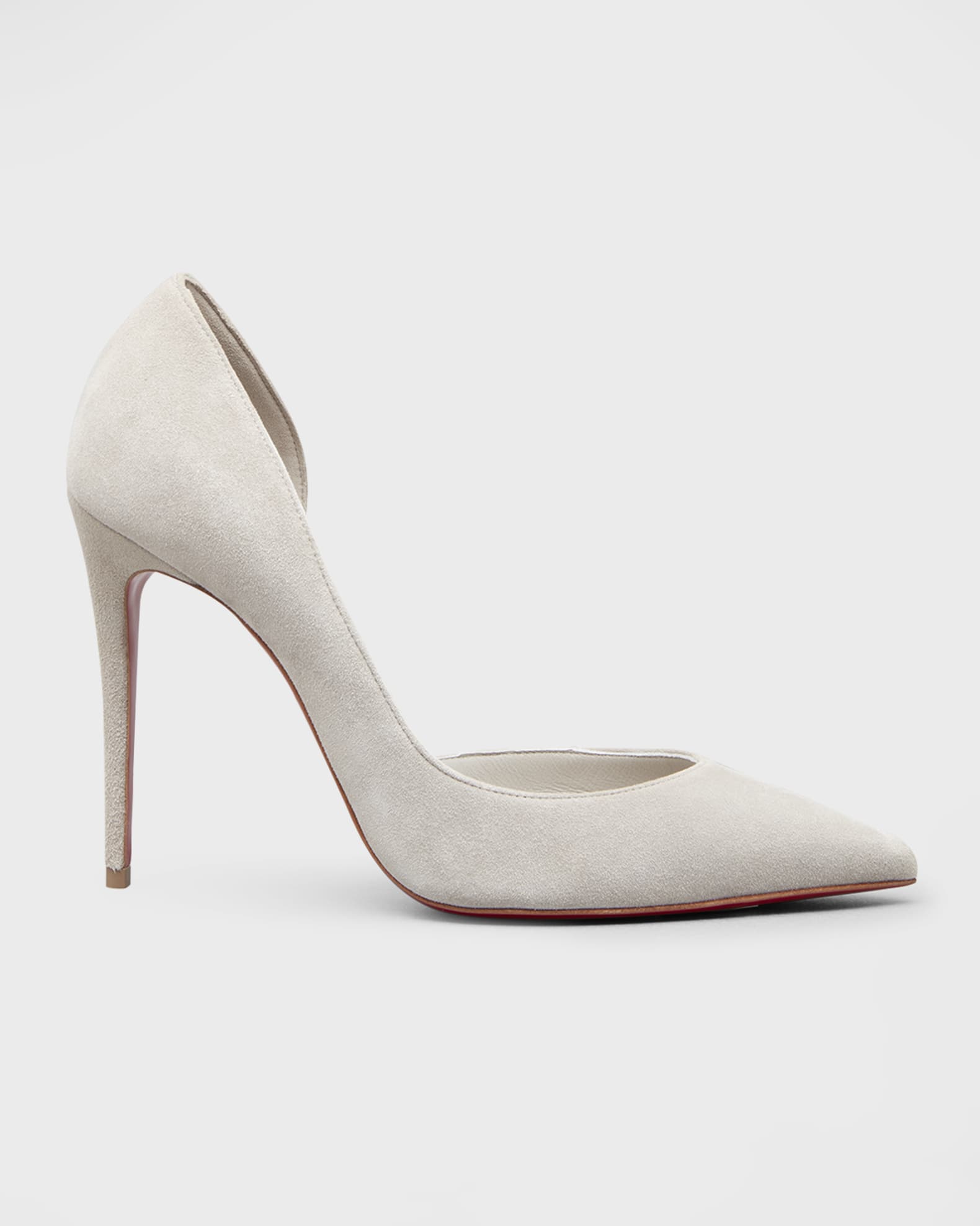 Light grey Louboutin suede heels