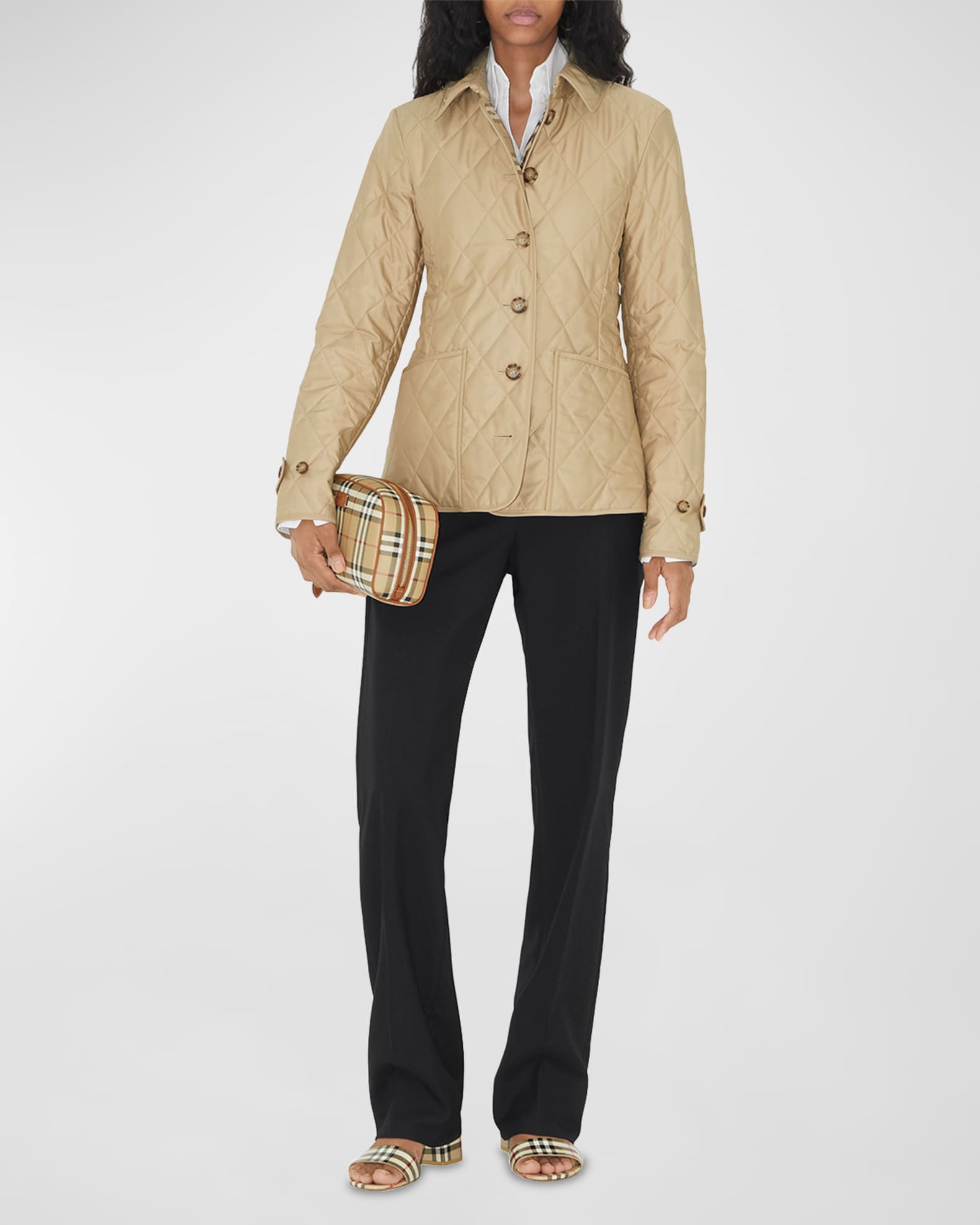 Burberry Fernleigh Diamond Quilted Jacket | Neiman Marcus