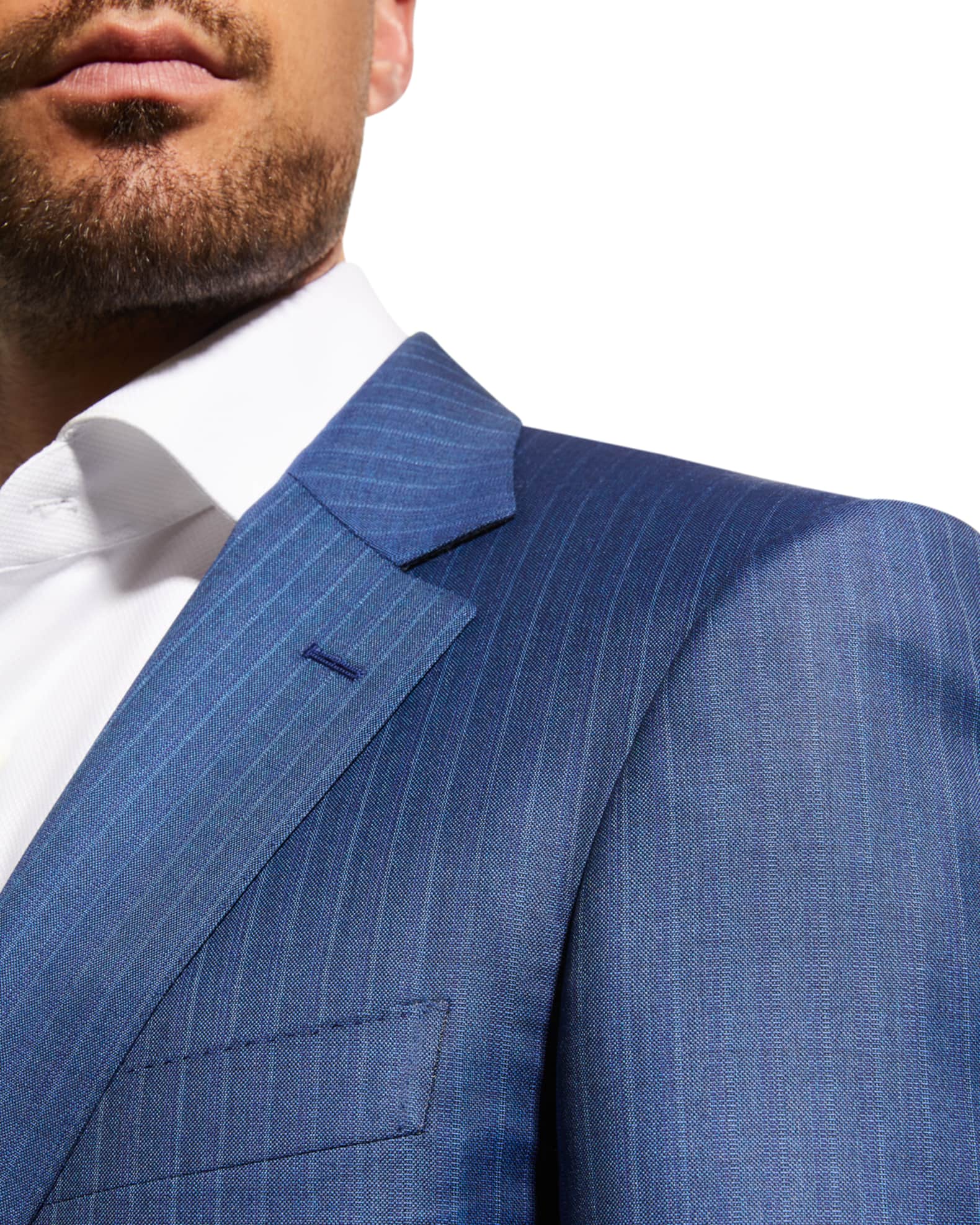 Canali Men's Super 150s Wool Striped Suit | Neiman Marcus