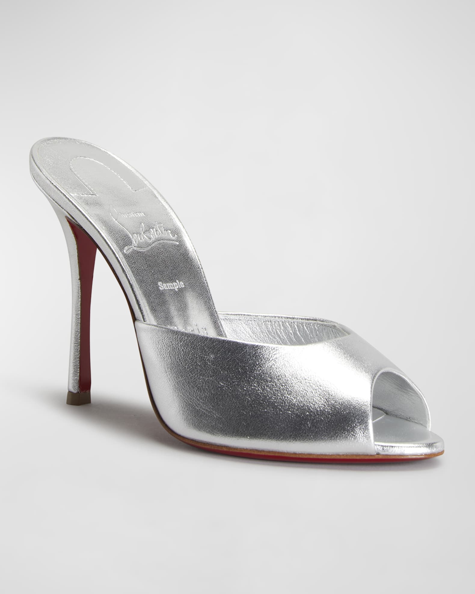 Me Dolly Metallic Red Sole Slide Sandals 1
