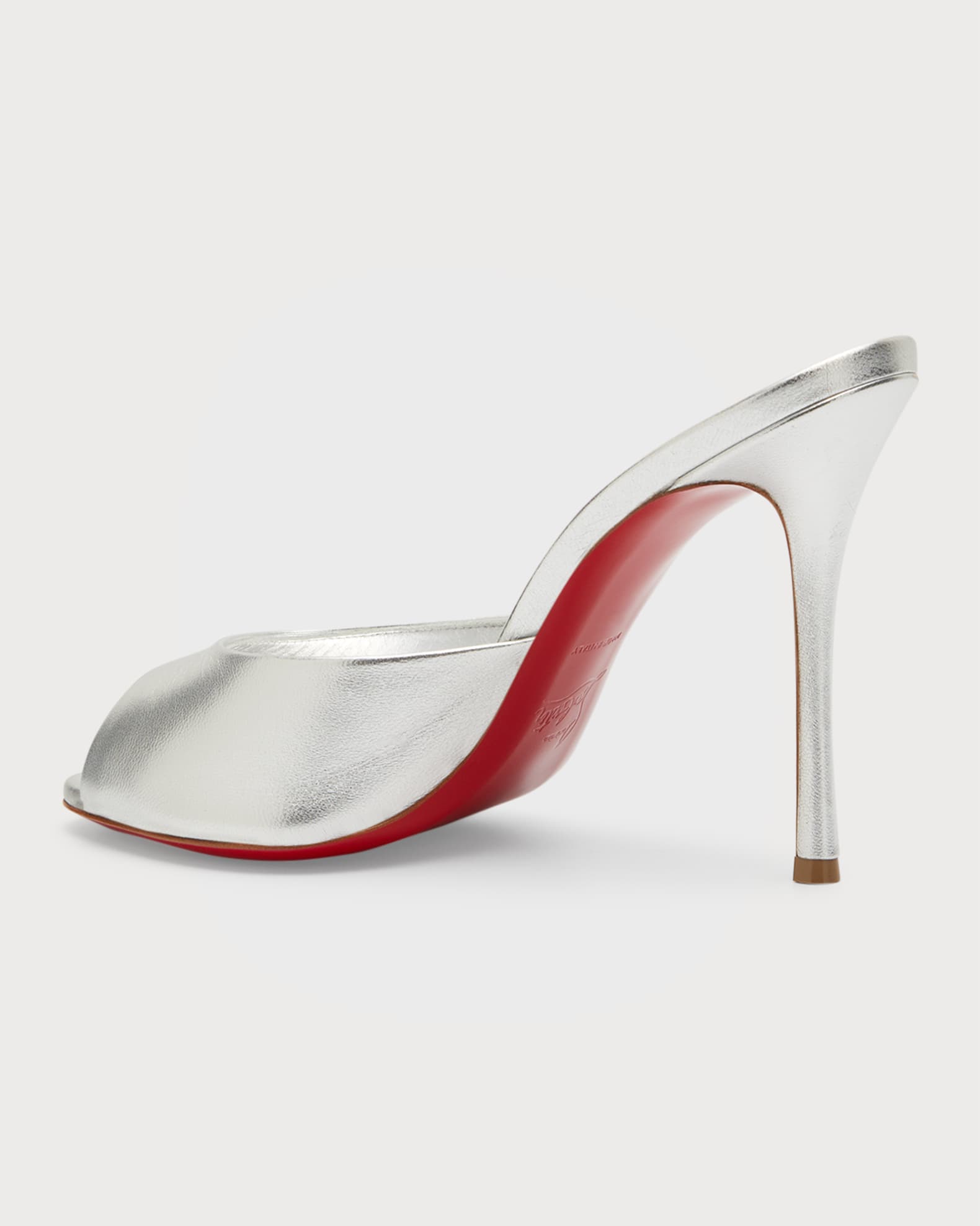 Red bottoms silver heels best sale