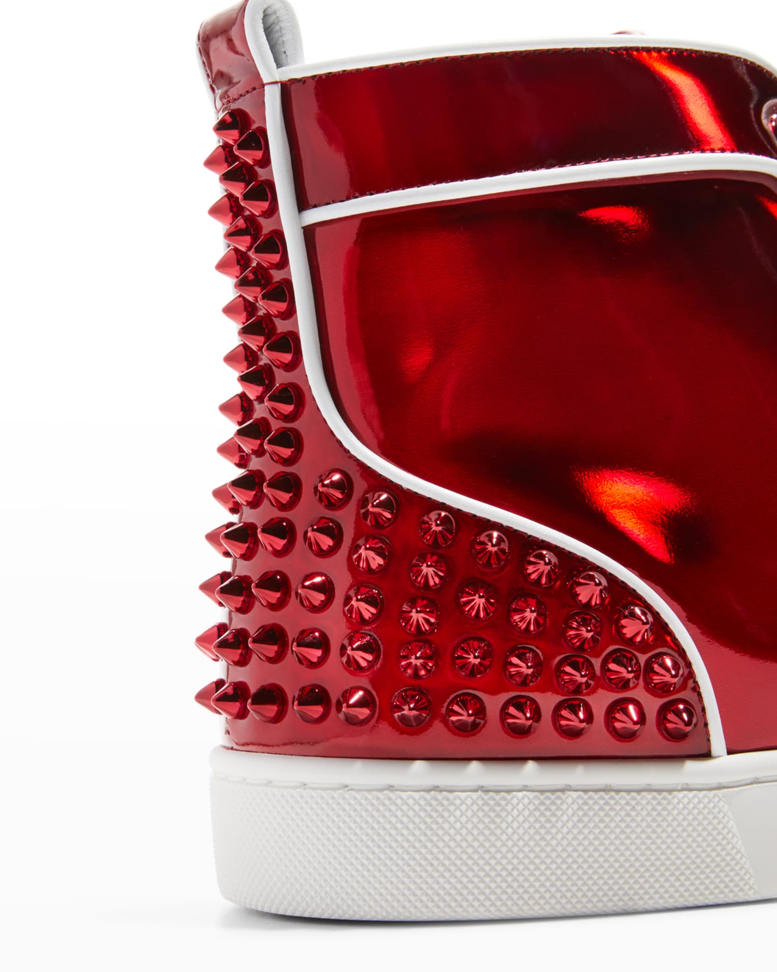 Buy Christian Louboutin Lou Spikes 2 High 'Red' - 3220498 R331