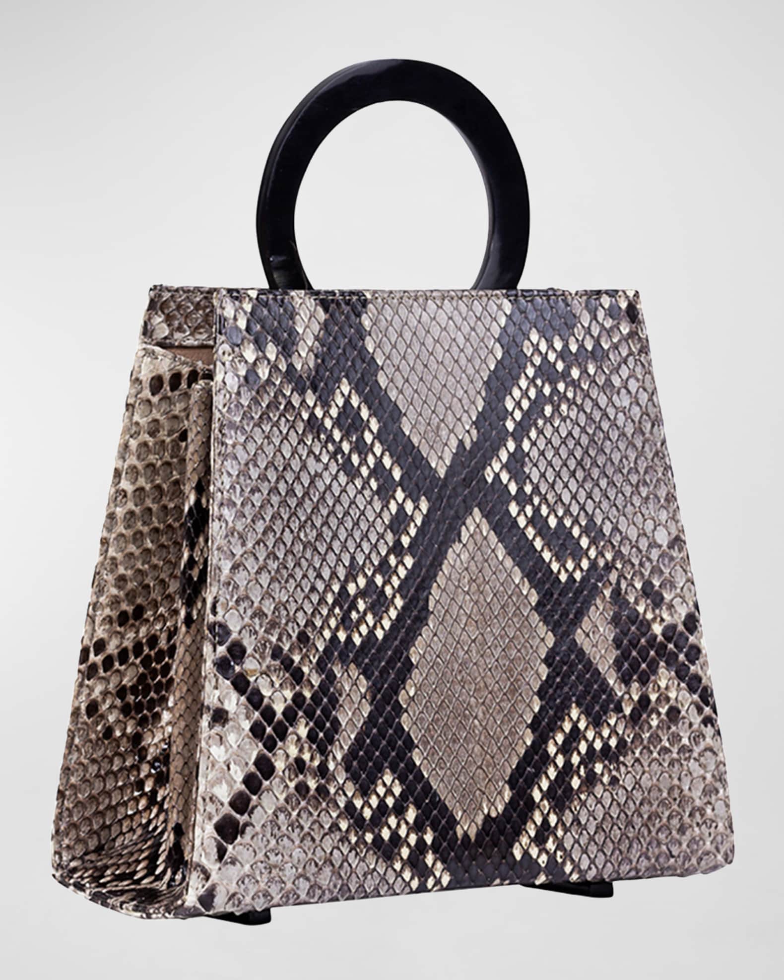 ADRIANA CASTRO Azza Python Top-Handle Bag | Neiman Marcus