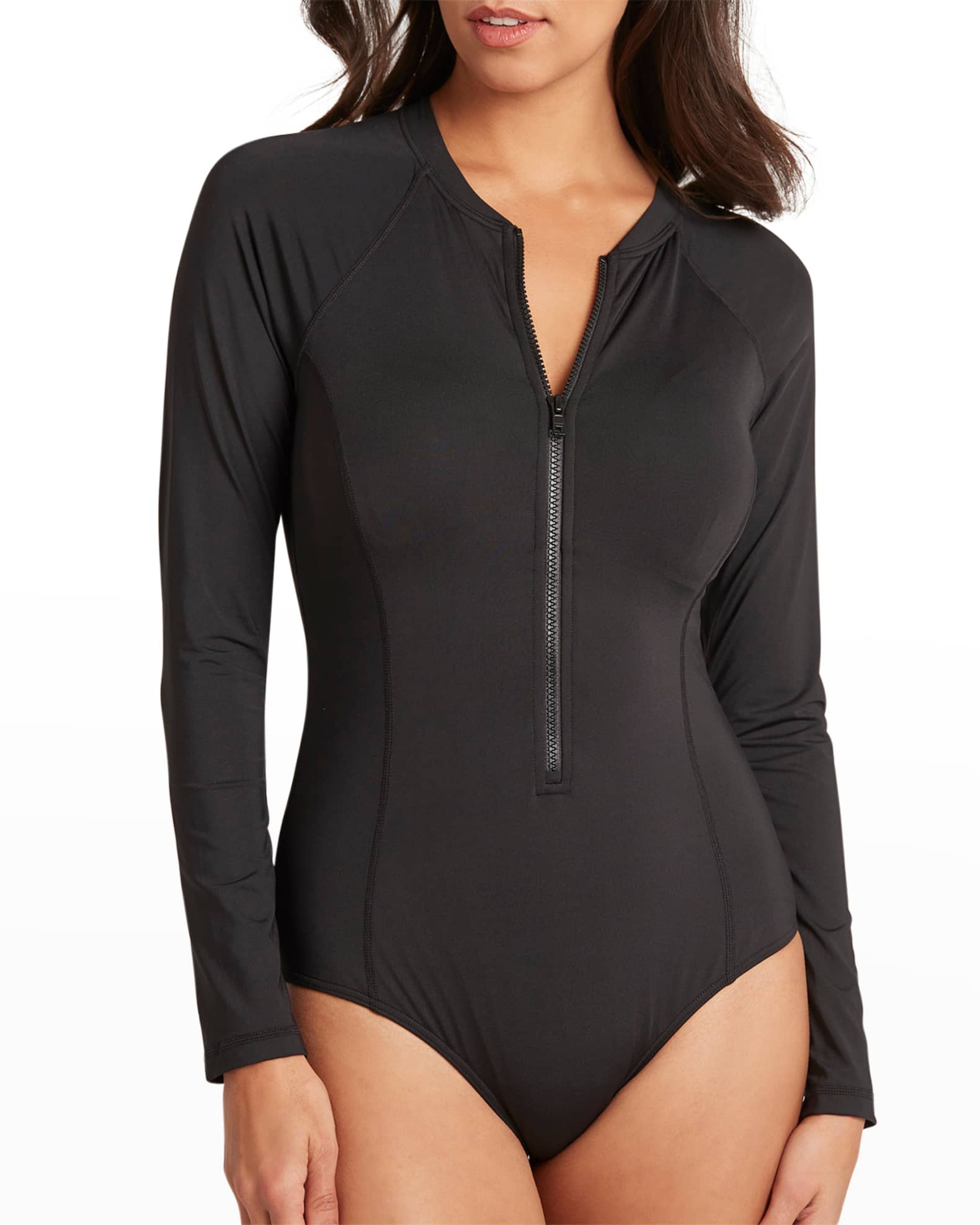 Sea Level Swim Essentials Long Sleeved Multifit One Piece Neiman Marcus