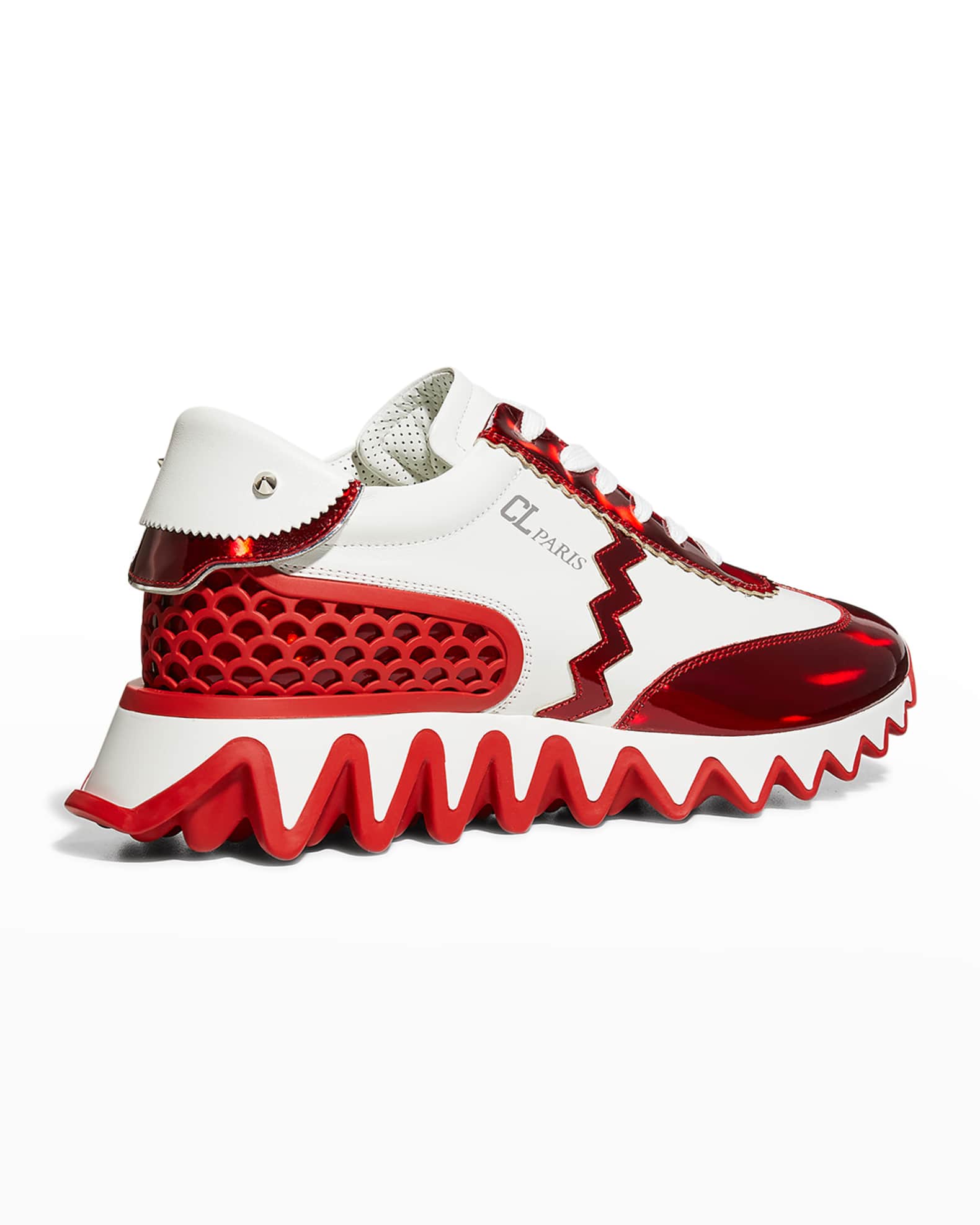 Loubishark Donna Leather Red Sole Runner Sneakers