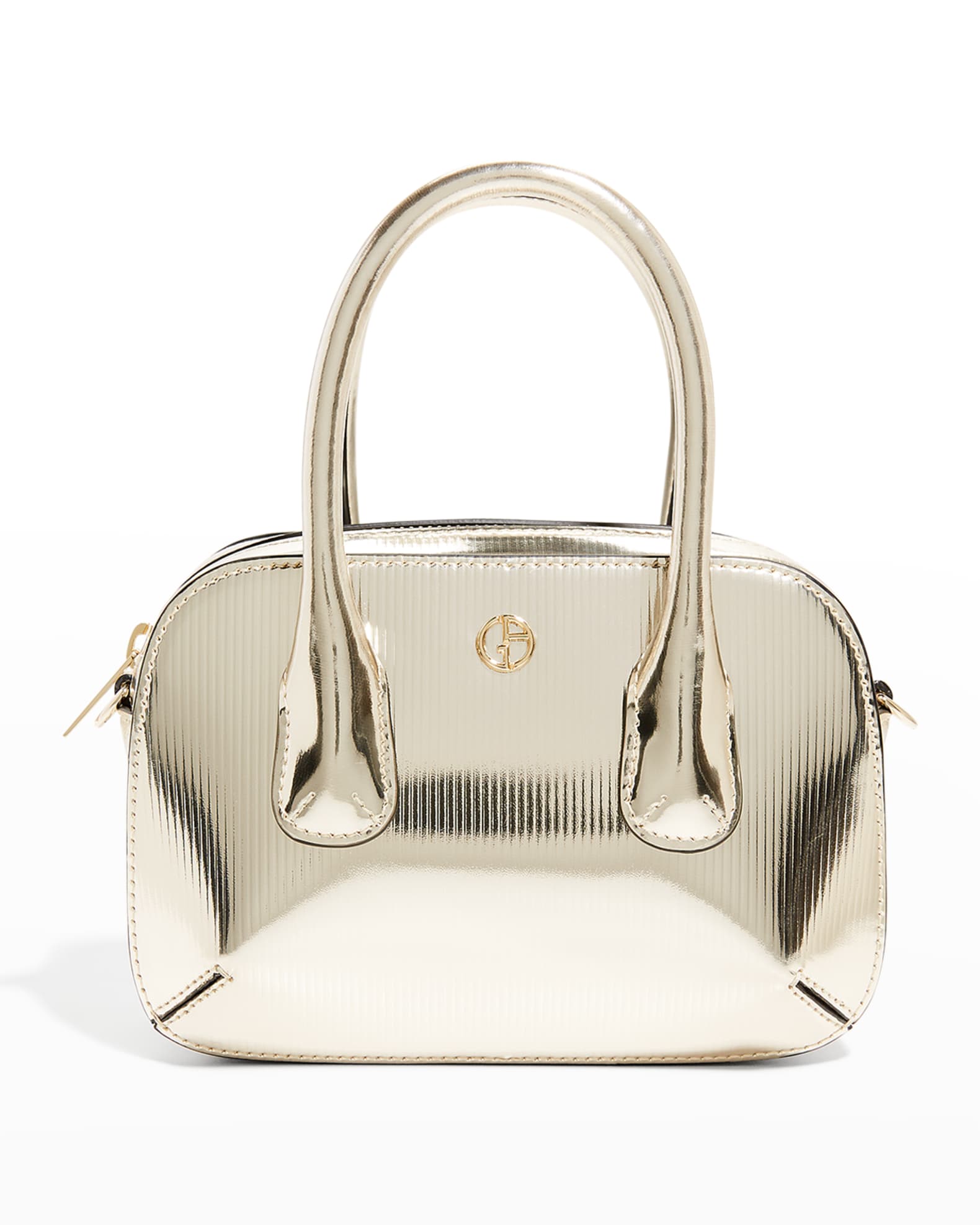 Armani Mini Metallic Leather Crossbody Bag Neiman Marcus