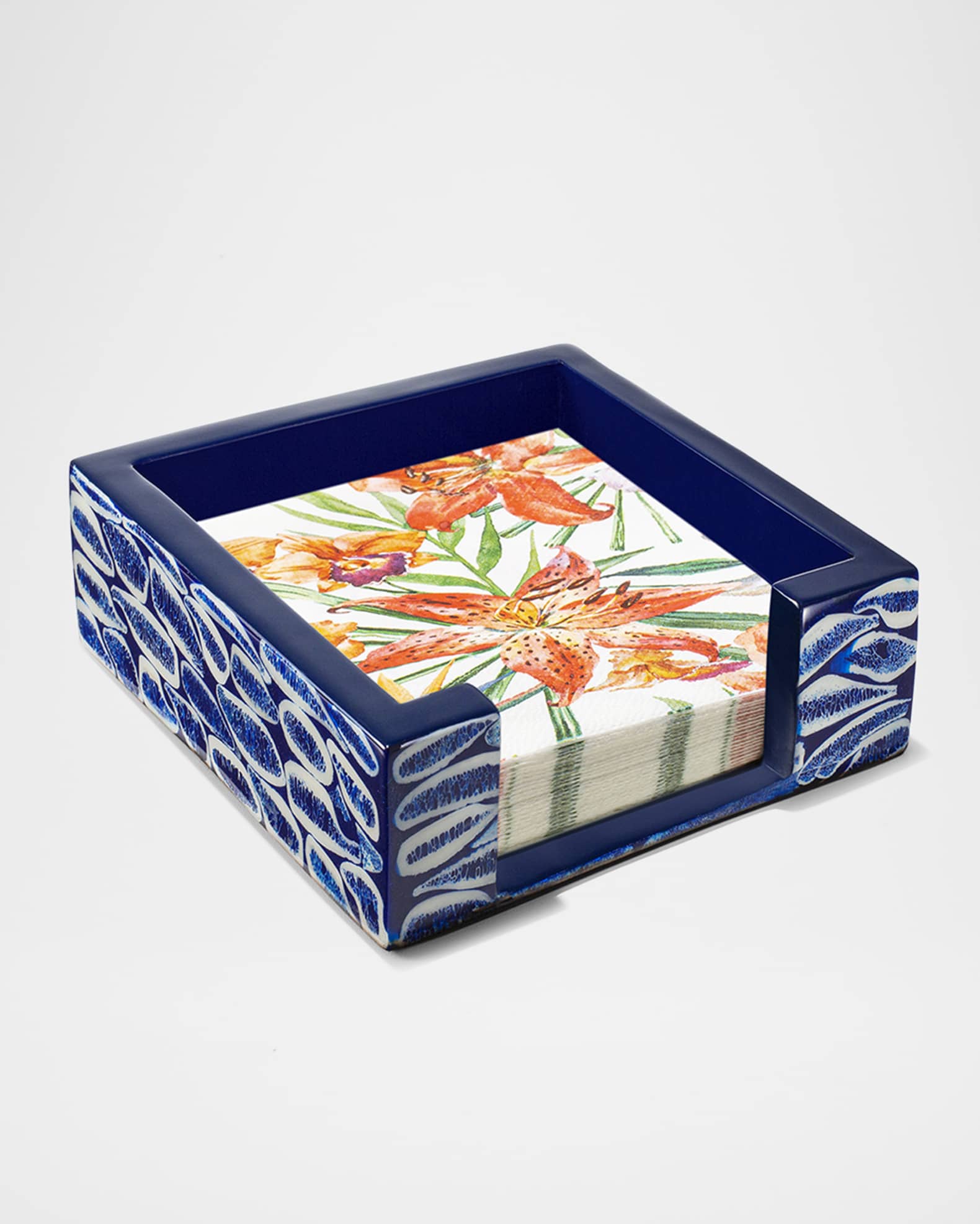 Blue Almendro Cocktail Napkin Holder 1