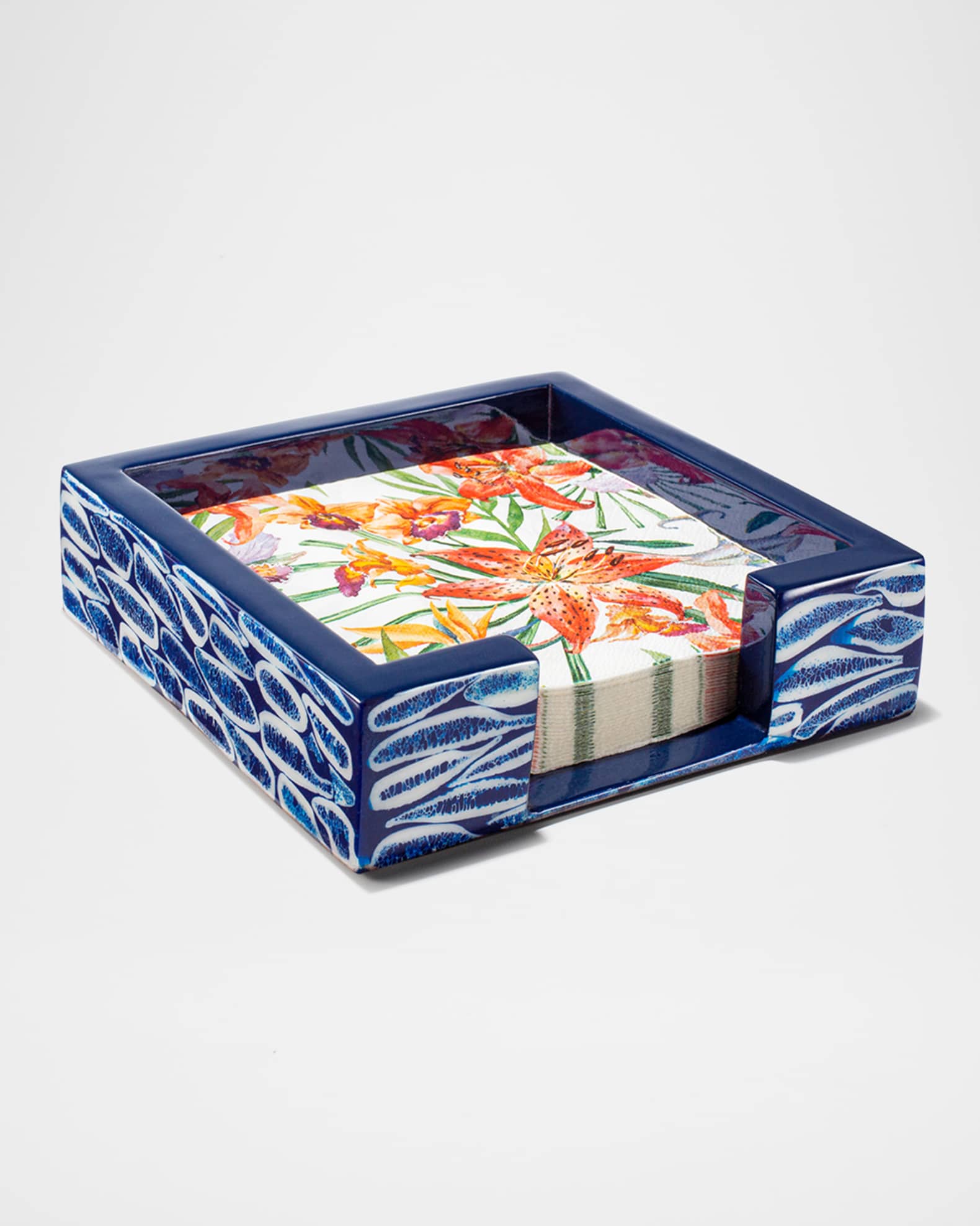 Blue Almendro Dinner Napkin Holder 1