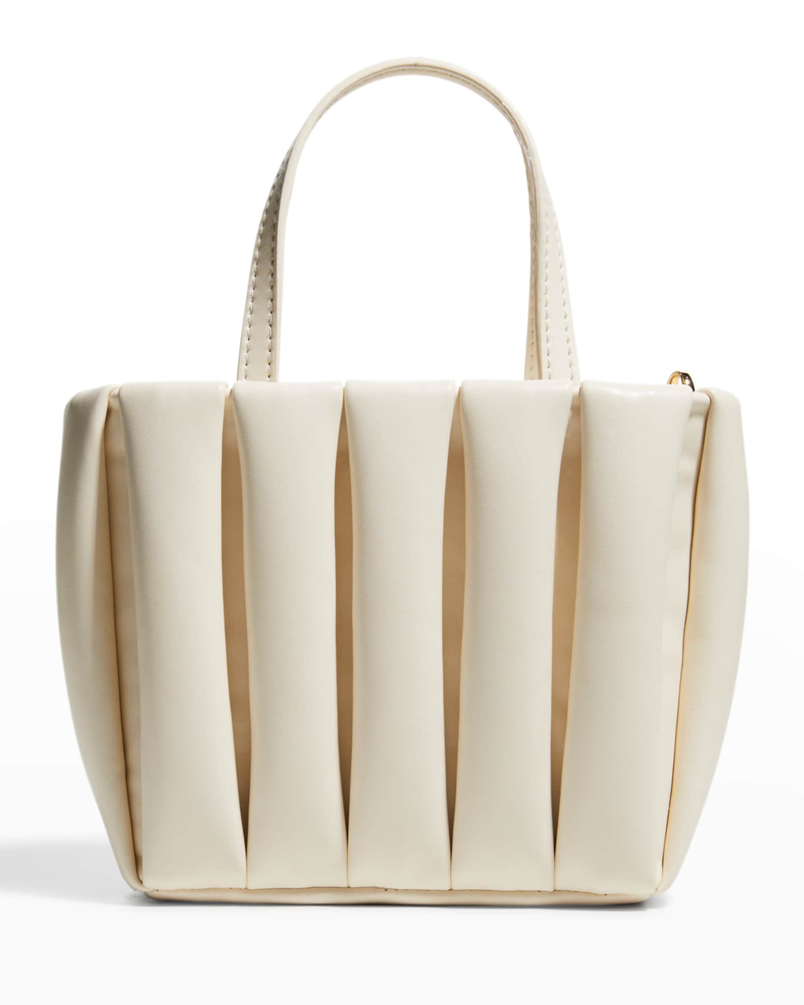 THEMOIRE Aria Quilt Vegan Leather Top-Handle Bag | Neiman Marcus