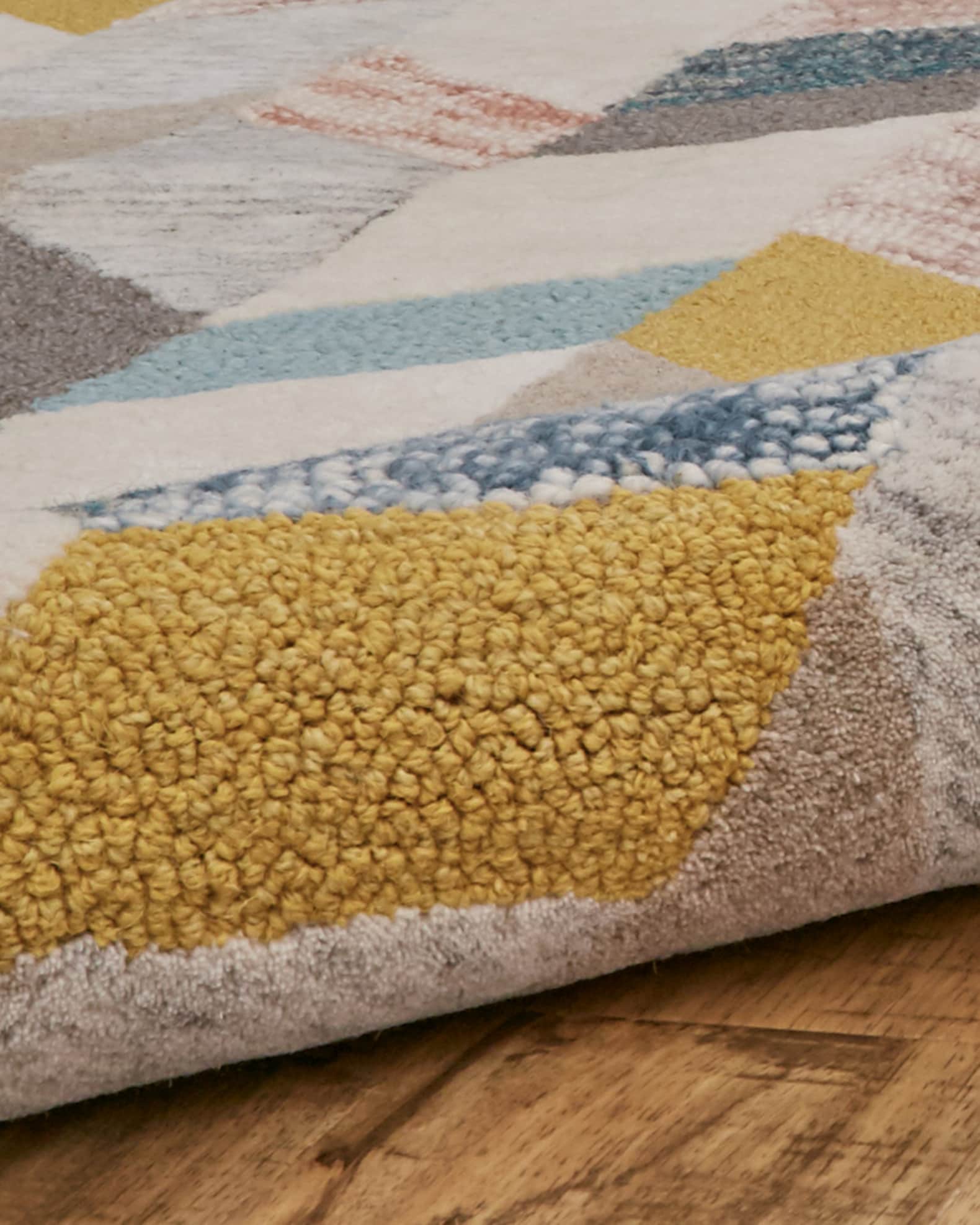 Weave & Wander Binada Graphic Chevron Tufted Rug, 8' x 11' Neiman Marcus