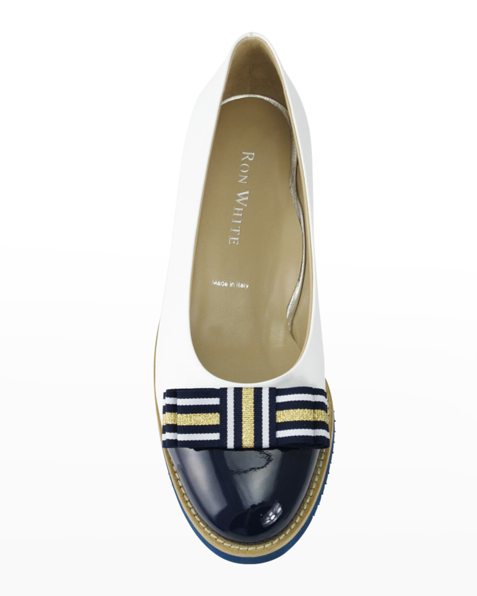 Ron White Elizabeth Bow WaterResistant Ballerina Flats Neiman Marcus