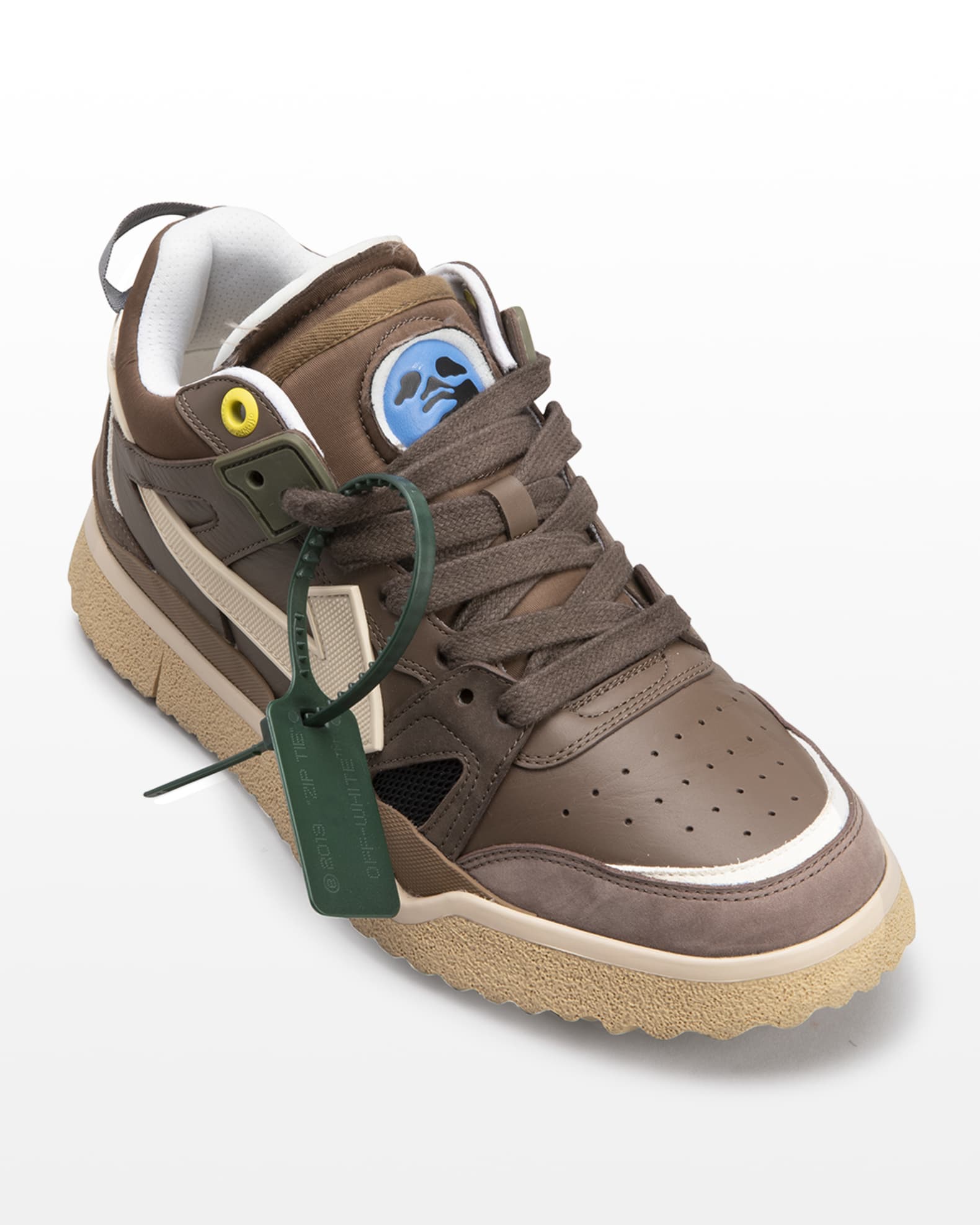 off white mid top sponge sneakers