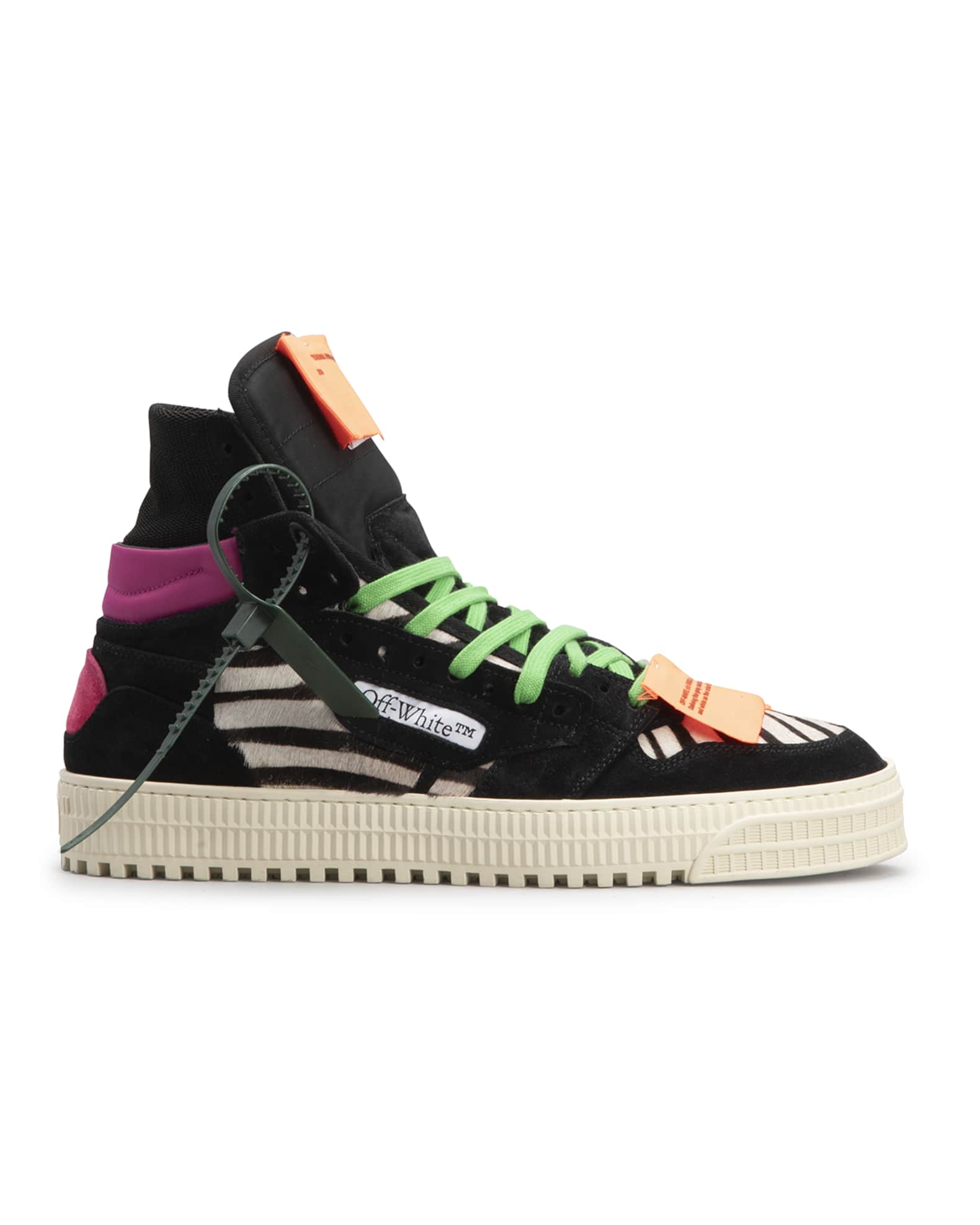 Off-White Men's Off Court 3.0 Zebra Print High-Top Sneakers