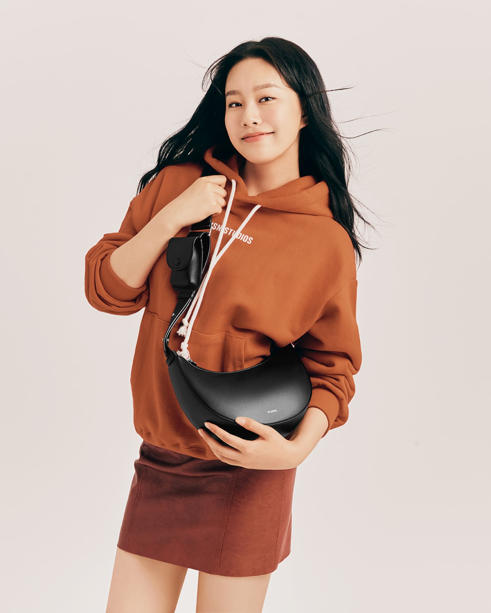 Oryany Rookie Half-Moon Leather Crossbody Bag | Neiman Marcus