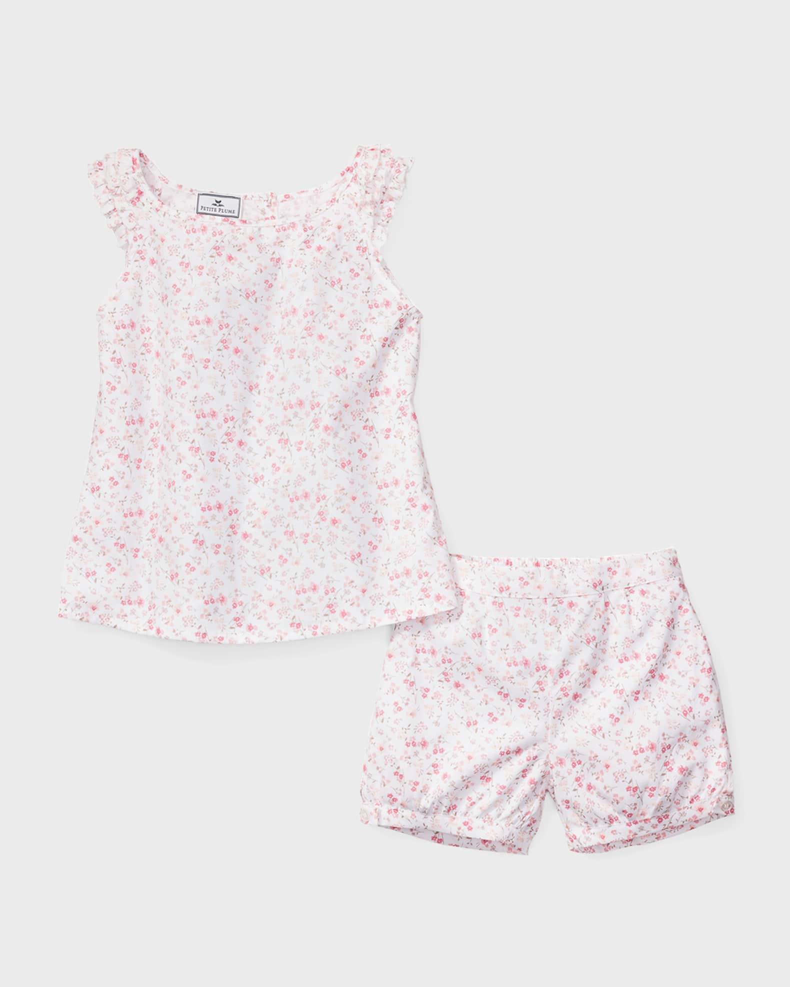 Petite Plume Girl's Dorset Floral-Print Short Set, Size 6M-12