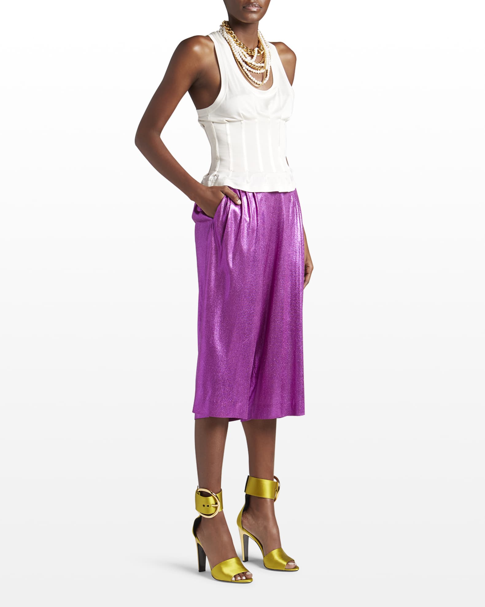 Tom Ford Women's Boy Signature Culottes Green